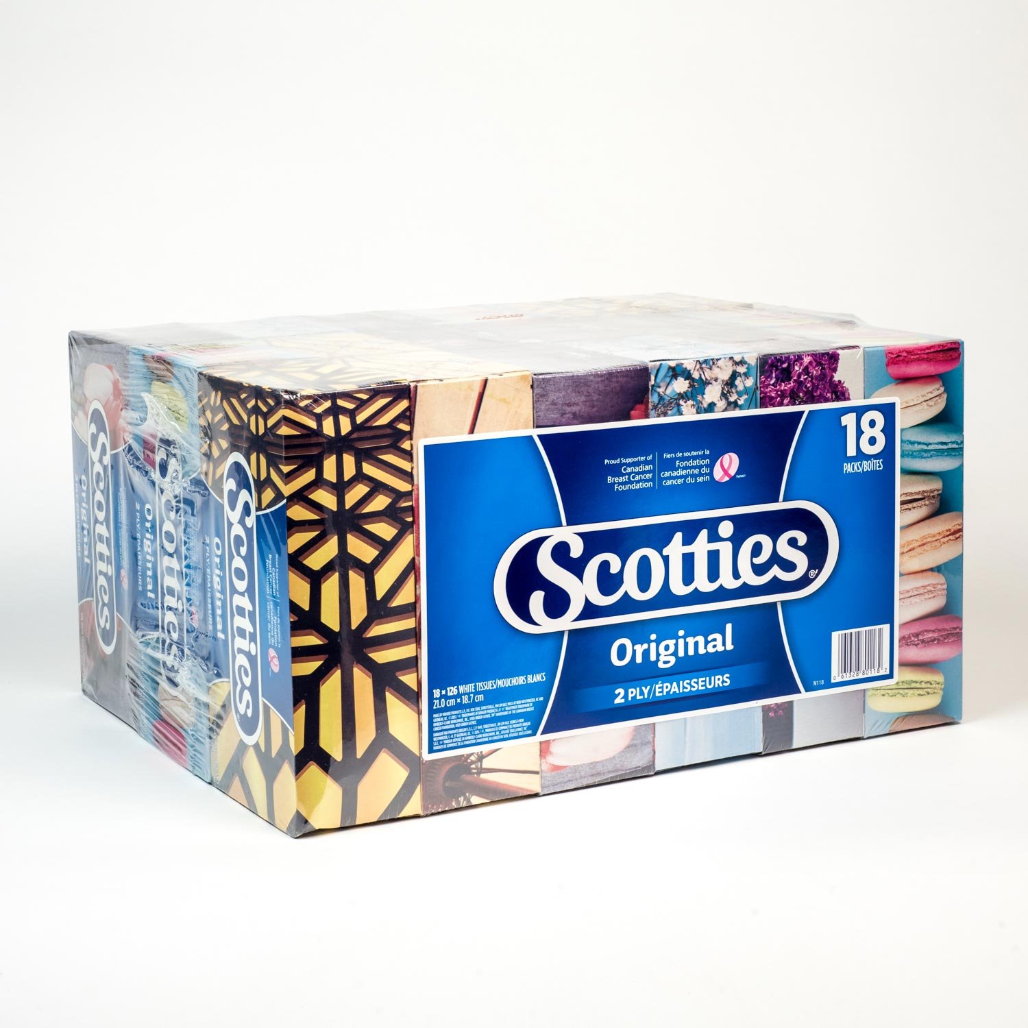 2-Ply White Tissues 18 Packs of 126