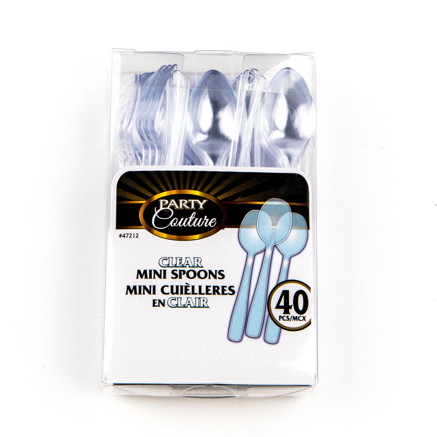 Clear Plastic Mini Spoon x40