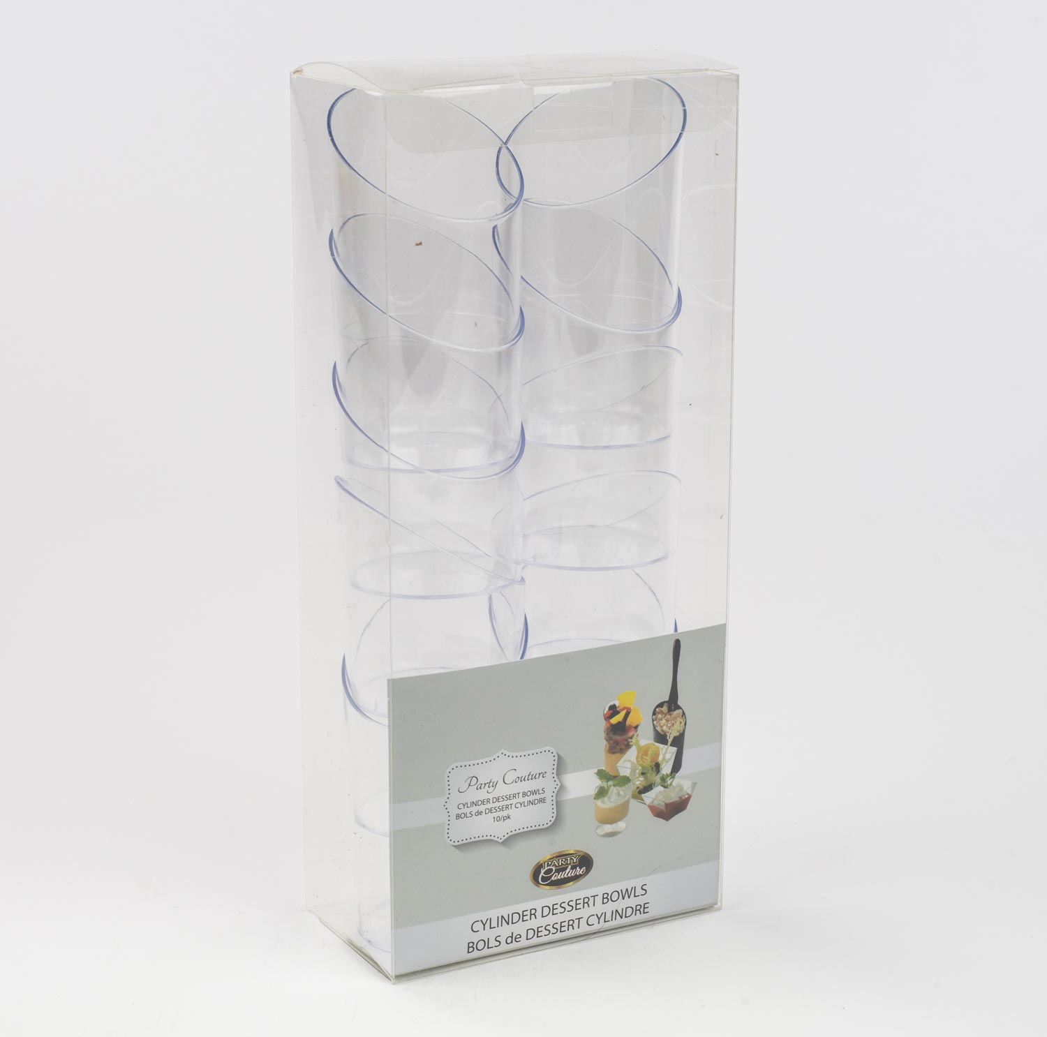 Cylindrical Clear Dessert Bowl Mini x10