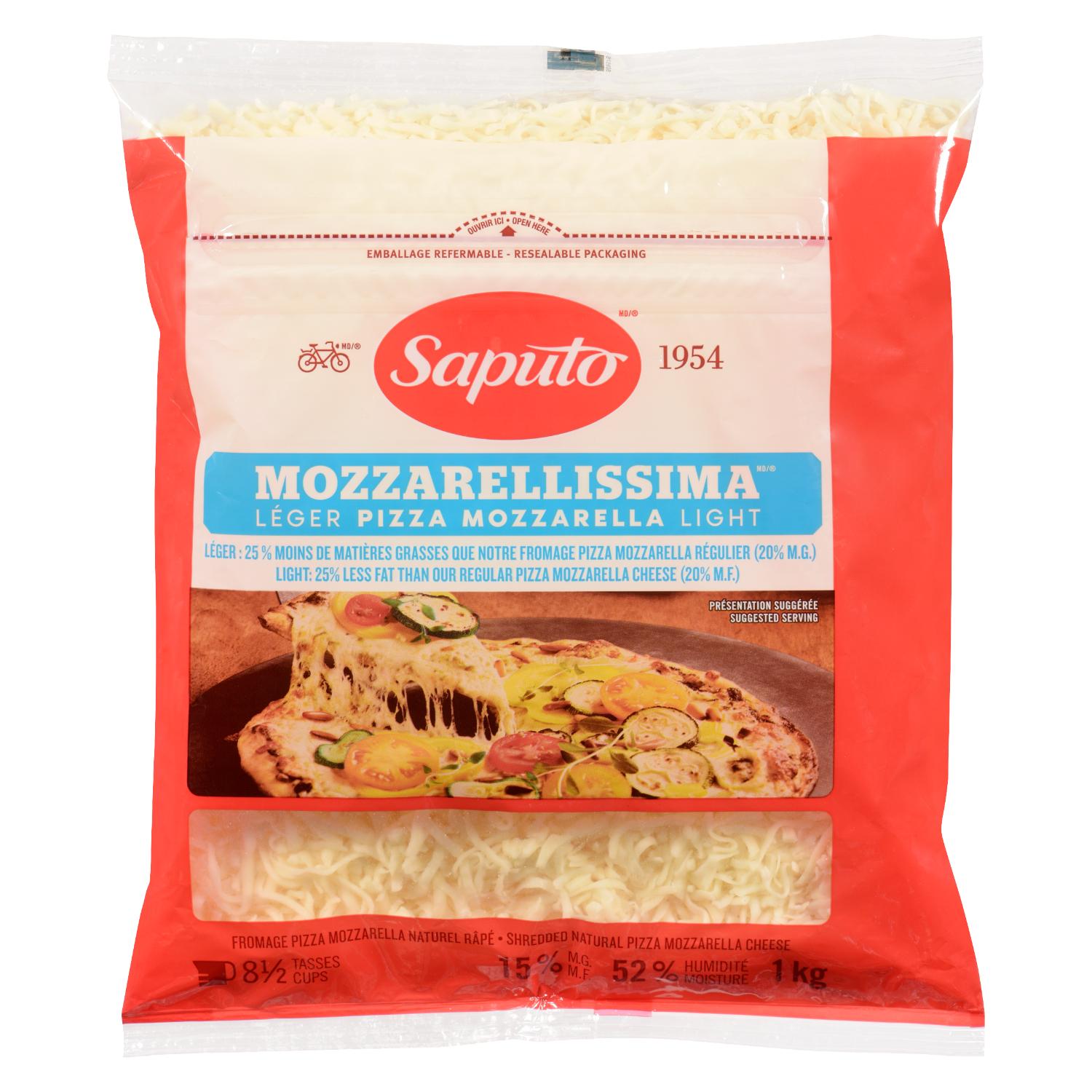 Light Grated Mozzarellissima 1 kg
