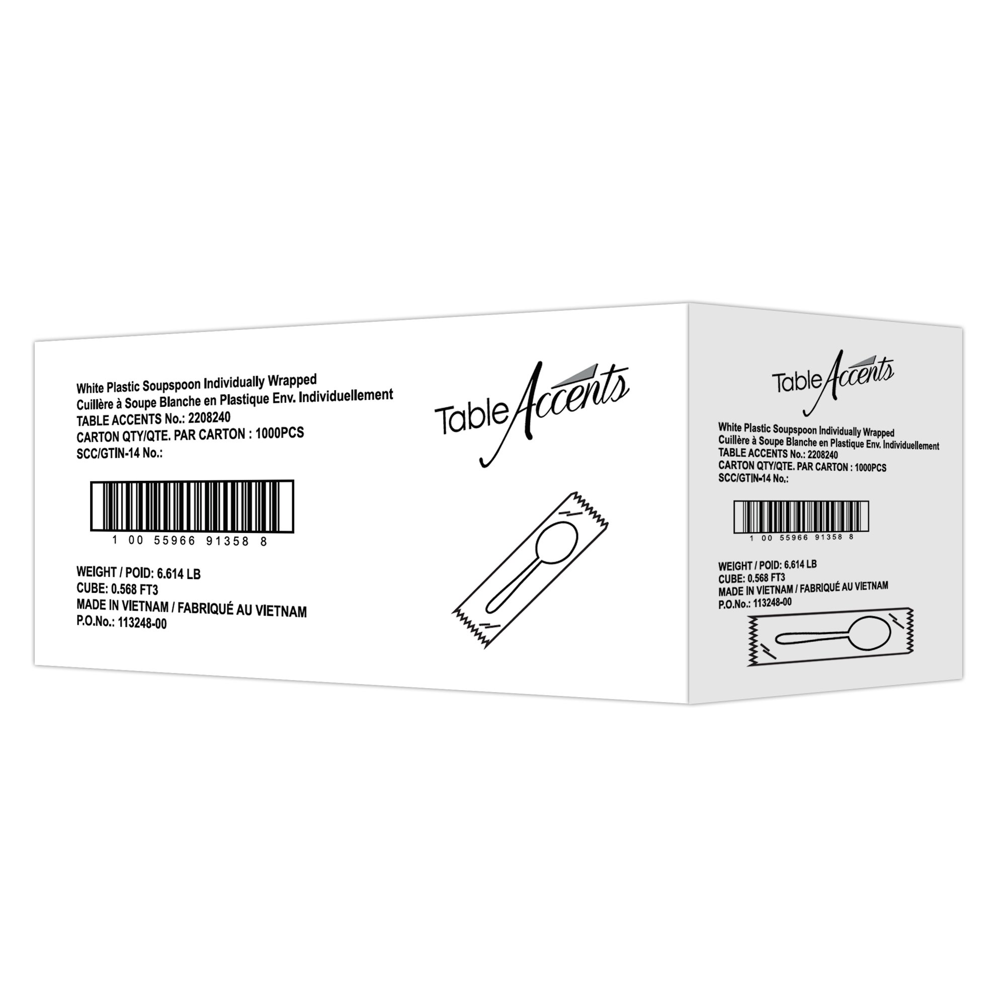 Ind. Wrapped White Plastic Soup Spoon x1000-secondary-image