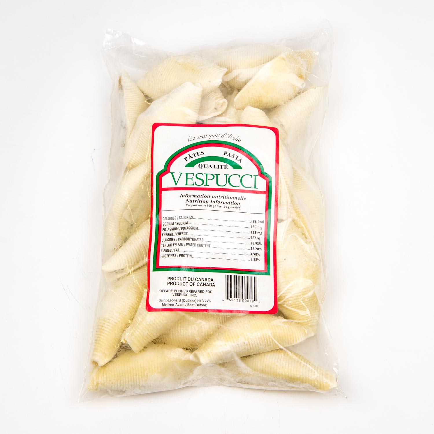 Frozen Spinach and Cheese Shells x24