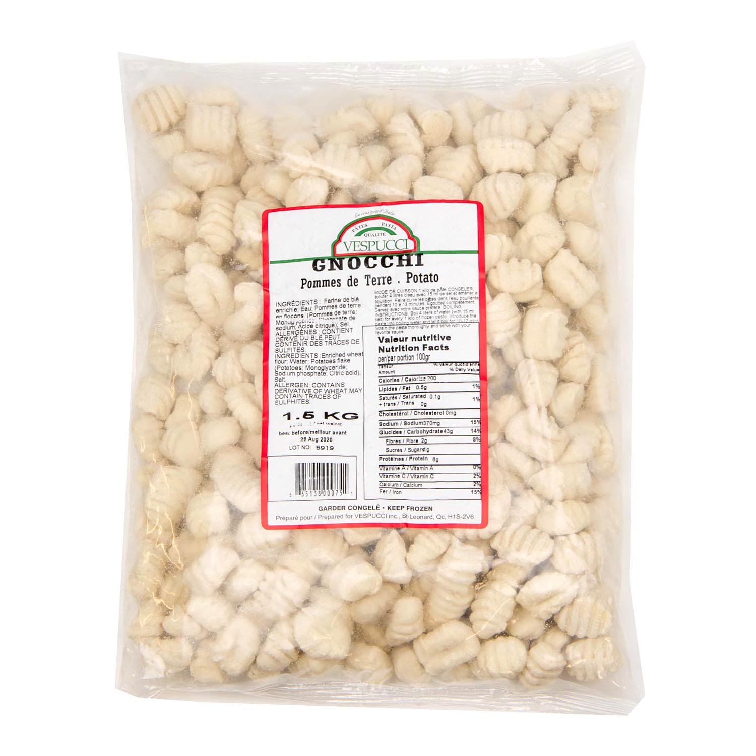 Frozen Potato Gnocchi 1.5 kg