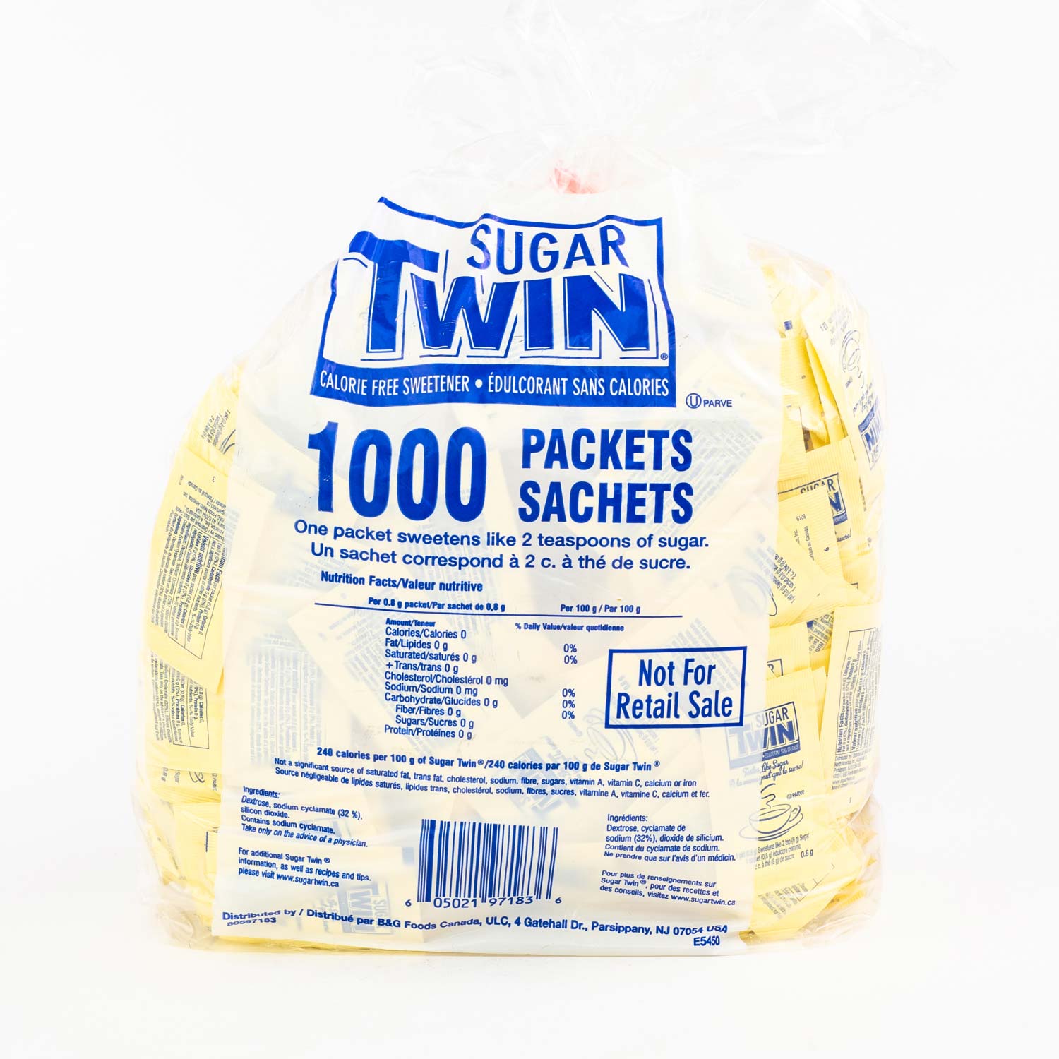 Yellow Sugar Substitute Single Serve x1000