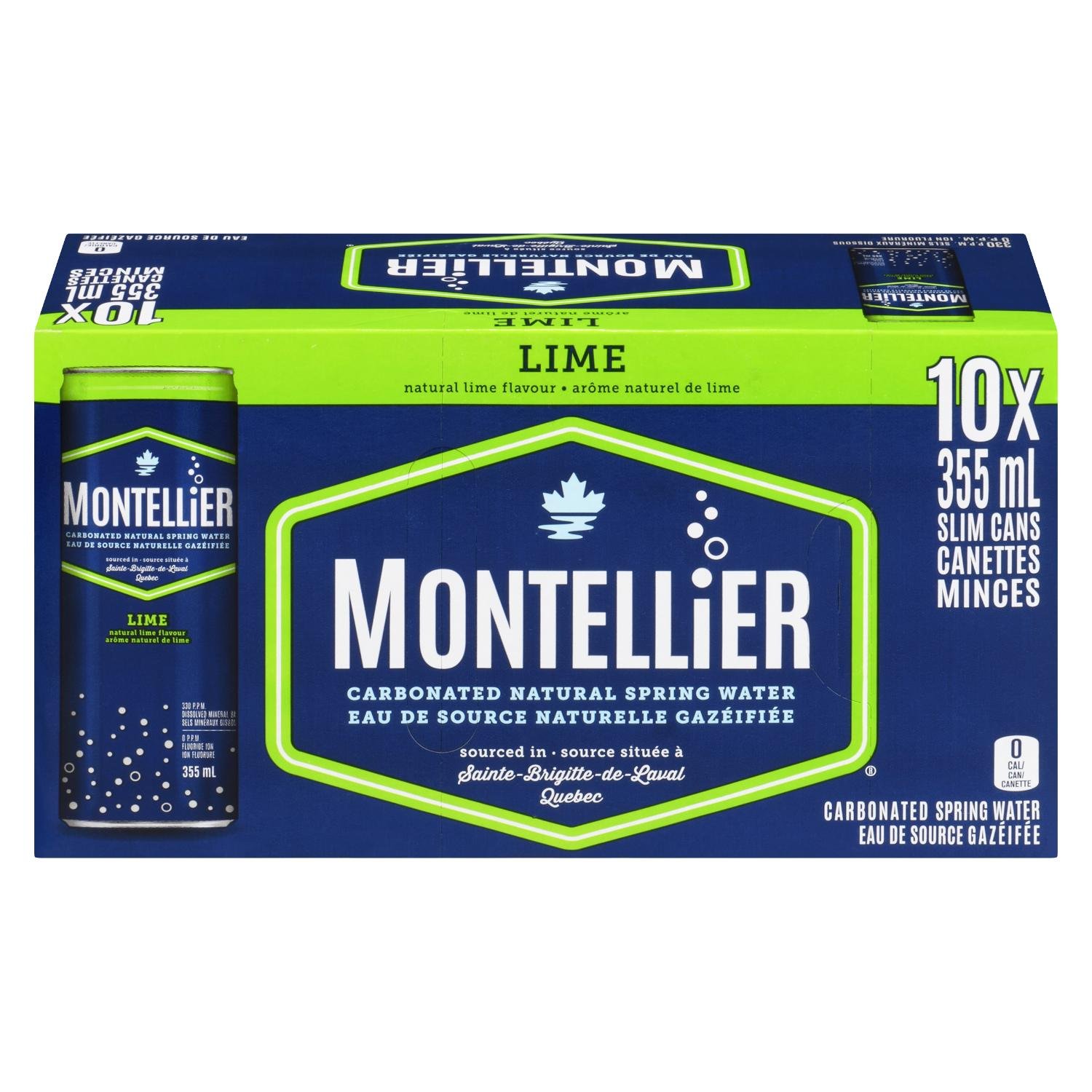 Lime Sparkling Mineral Water 355 ml x10