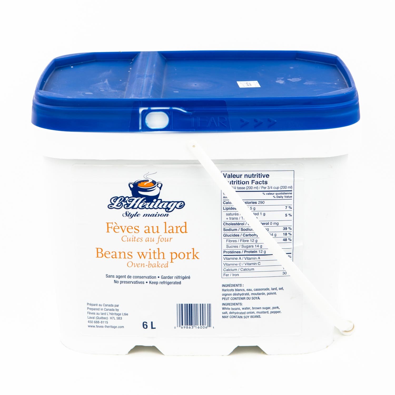 Oven-baked Beans with Pork 6 L