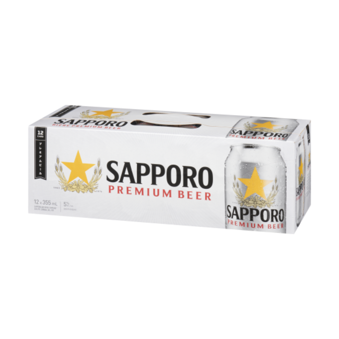 Sapporo Beer Can 12 x 355 ml