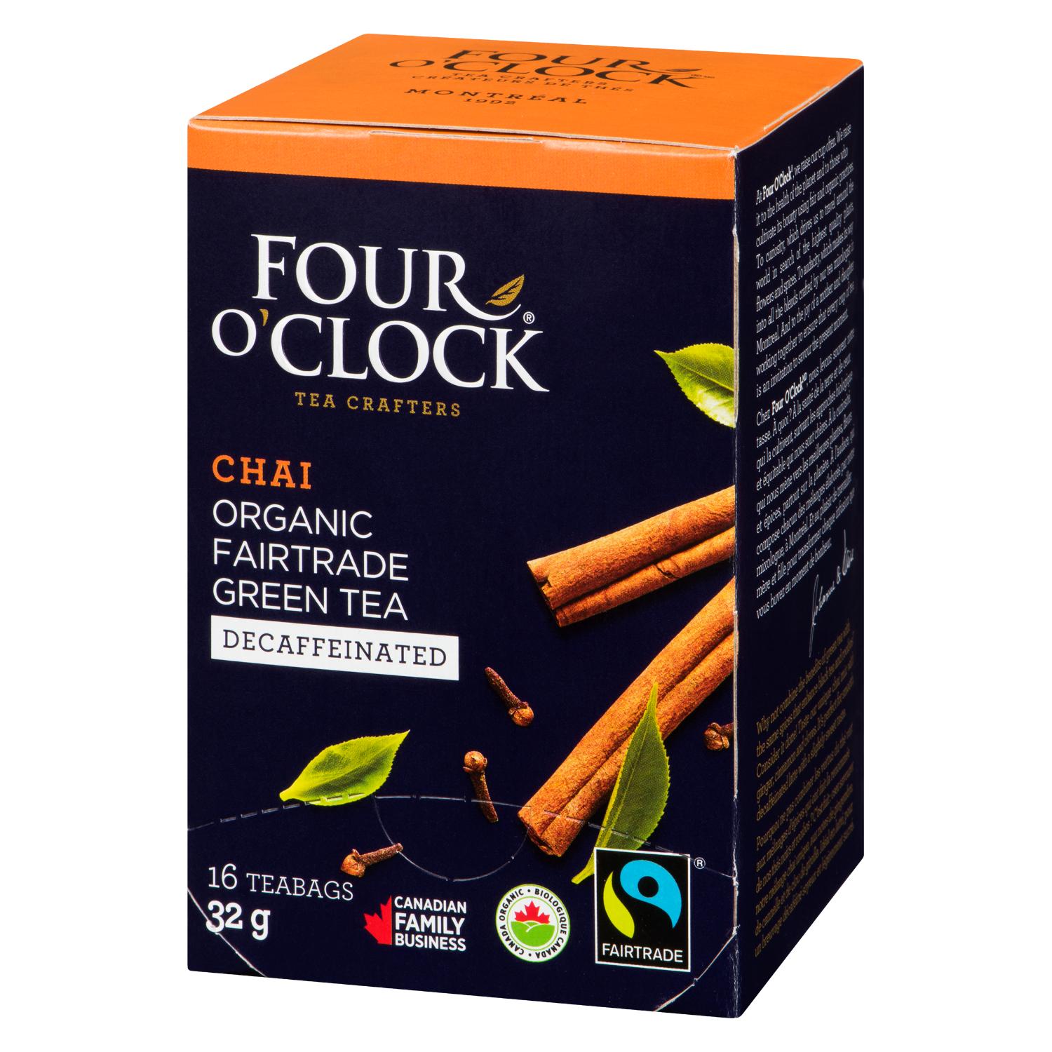 Organic Fairtrade Decaffeinated Chai Green Tea x16