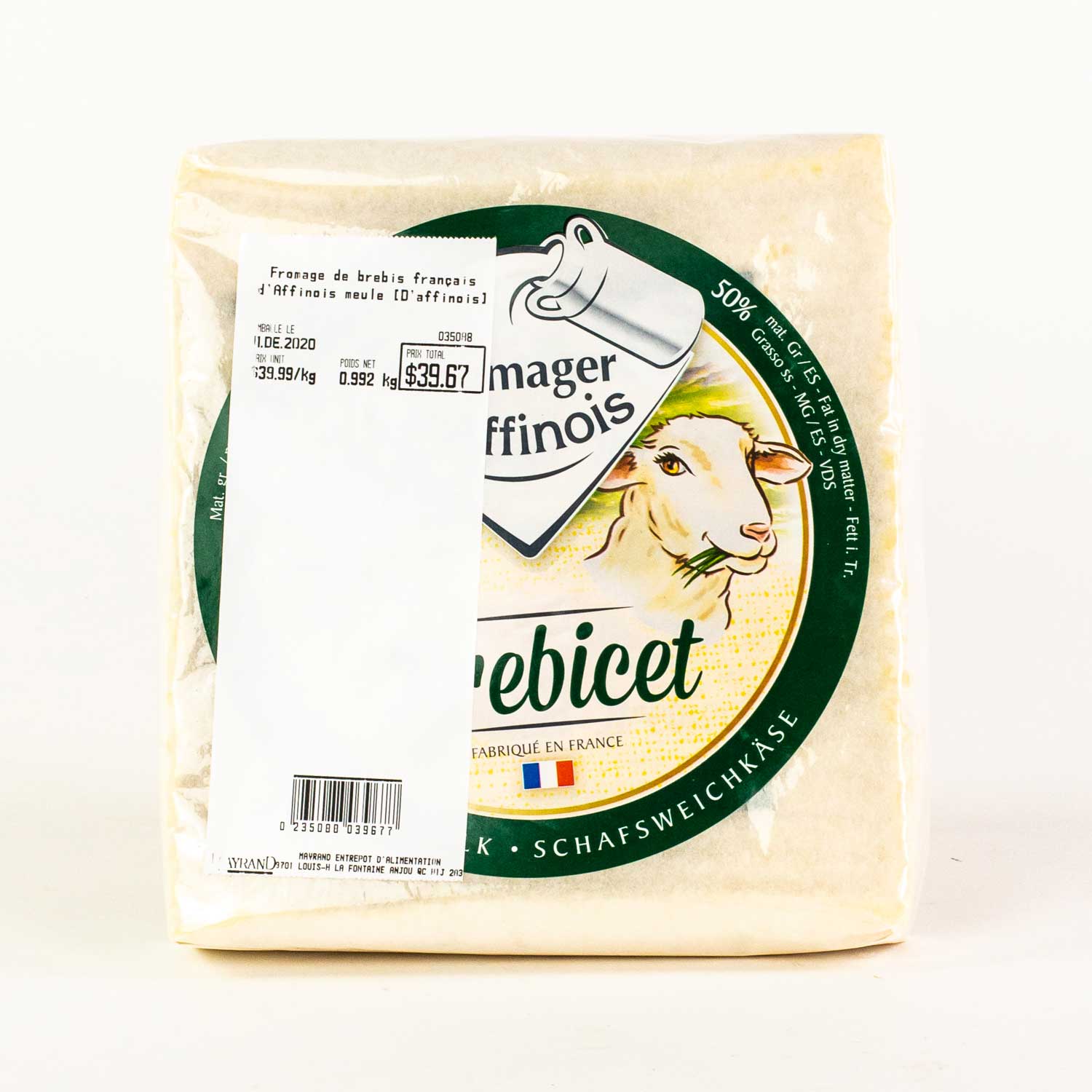 Brebicet Sheep's Milk Cheese Wheel 1 kg