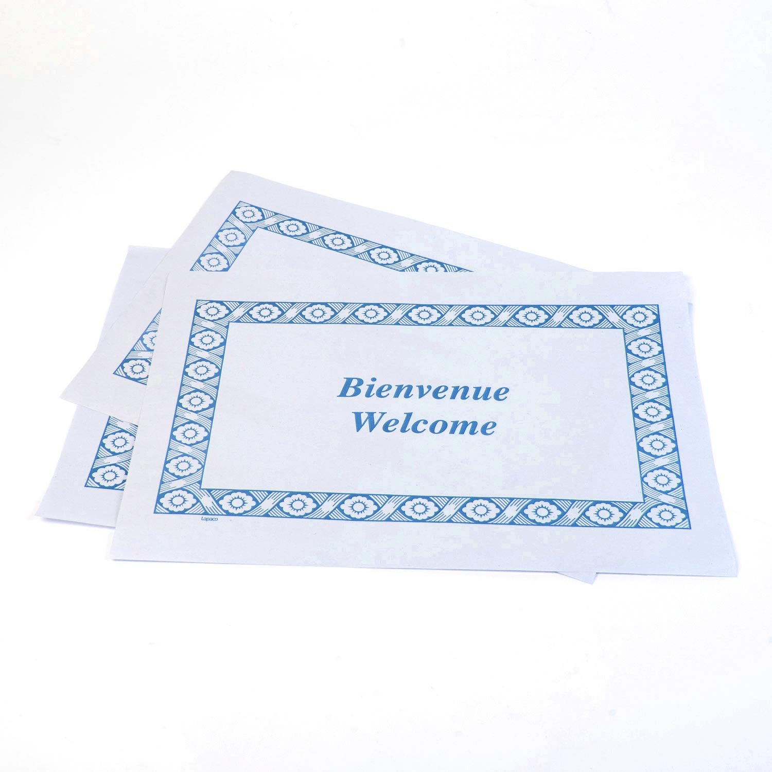 Blue Welcome Print Paper Placemat 14.25''x10'' x1000-secondary-image