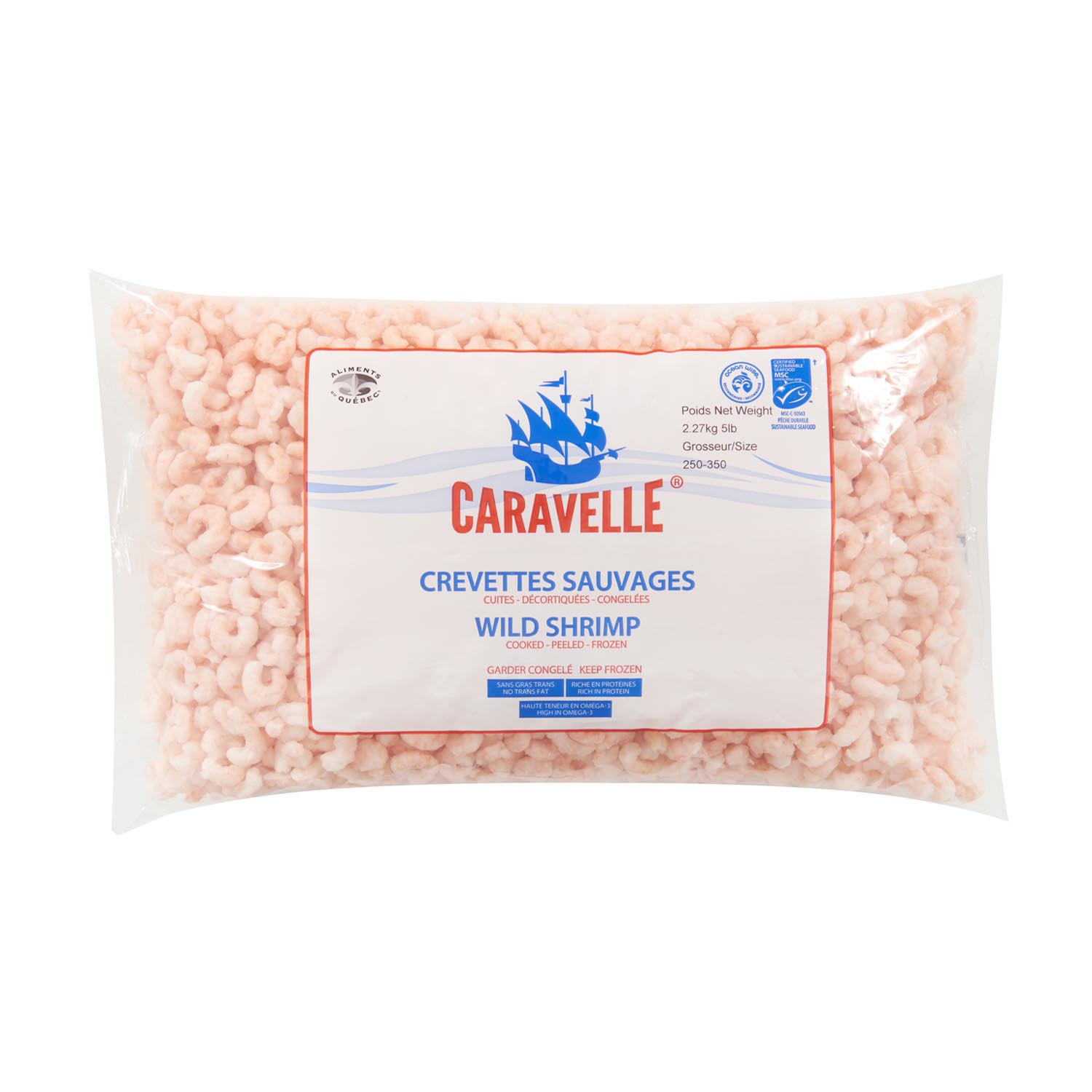 Frozen Nordic Shrimps 250/350 5 lb