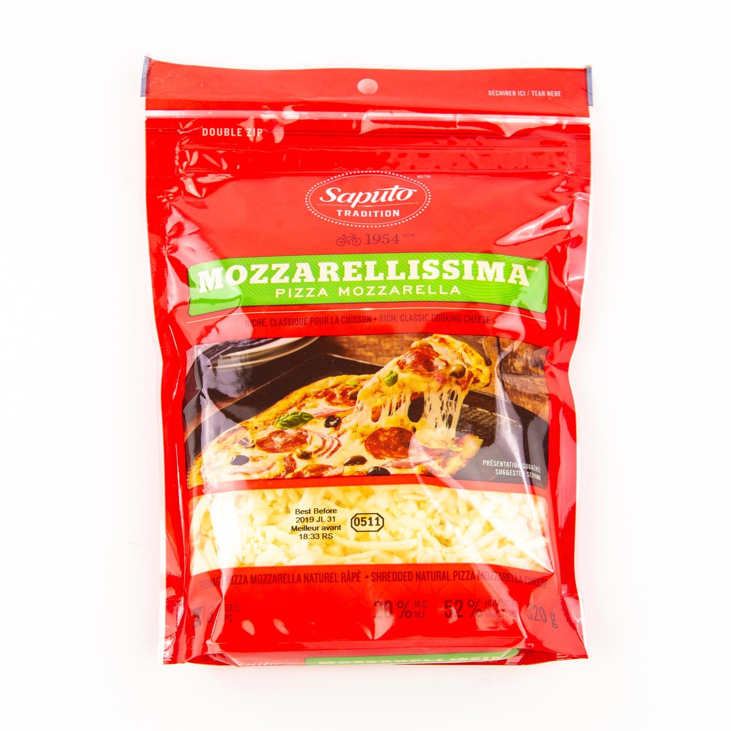 Grated Mozzarella 20% 320 g