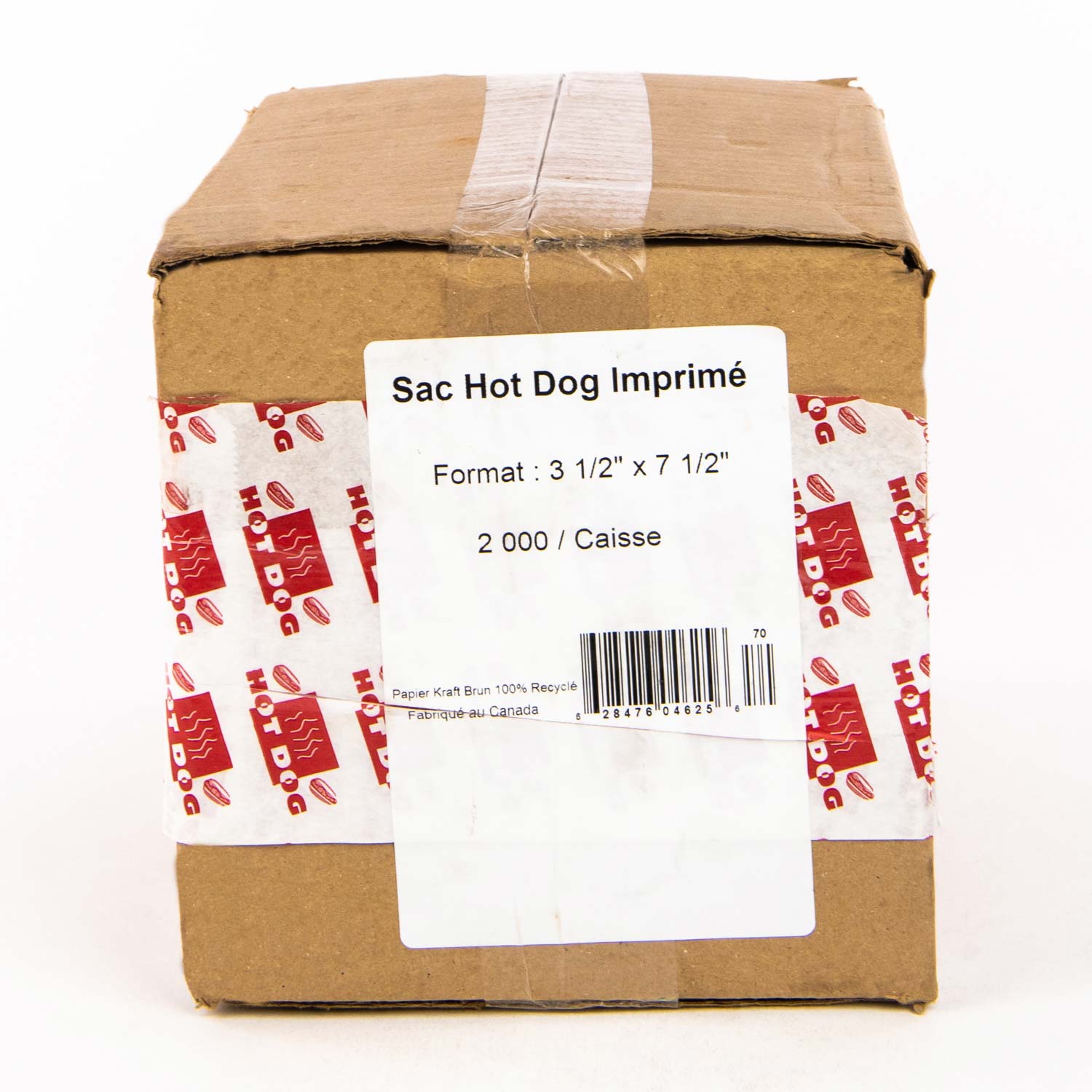Printed Paper Hot-Dog Bag 3.5''x7.5'' x2000-secondary-image