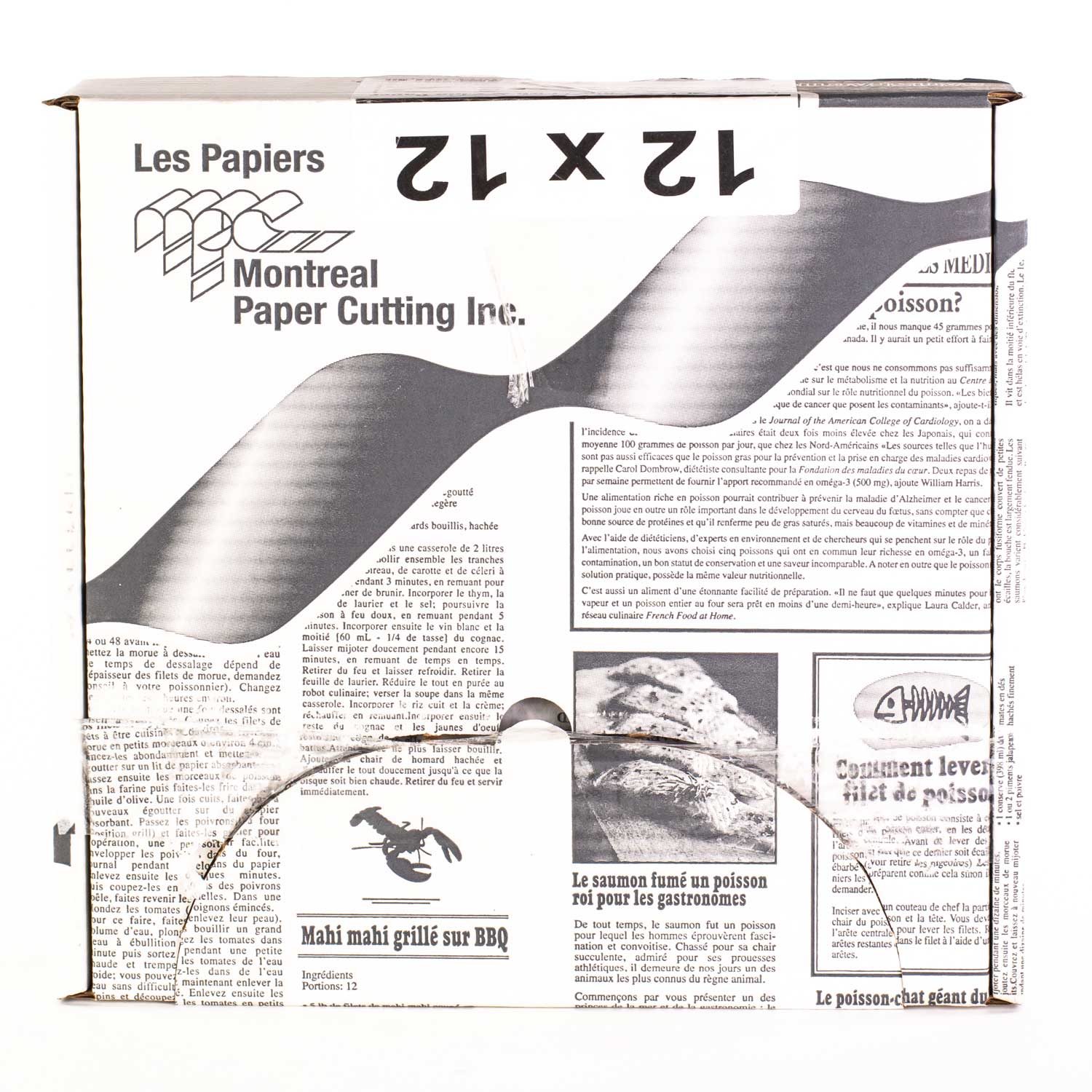Newspaper Printed Wax Paper Sheet 12