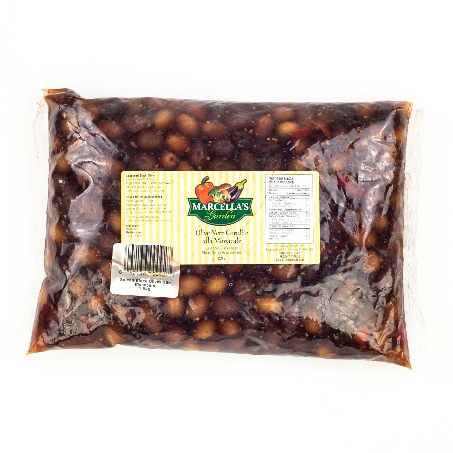 Seasoned Black Olives 1.5 kg