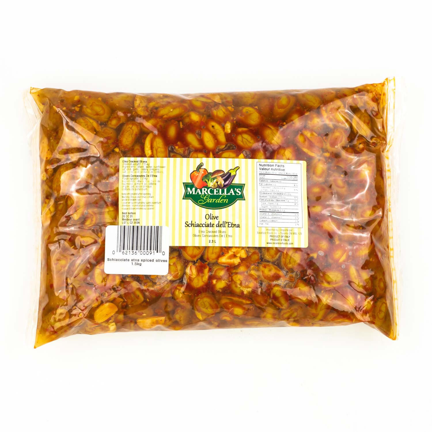 Spicy Crushed Etna Olives 1.5 kg