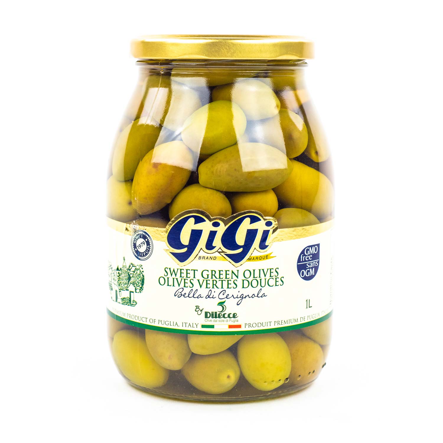 Cerignola Sweet Green Olives 1 L