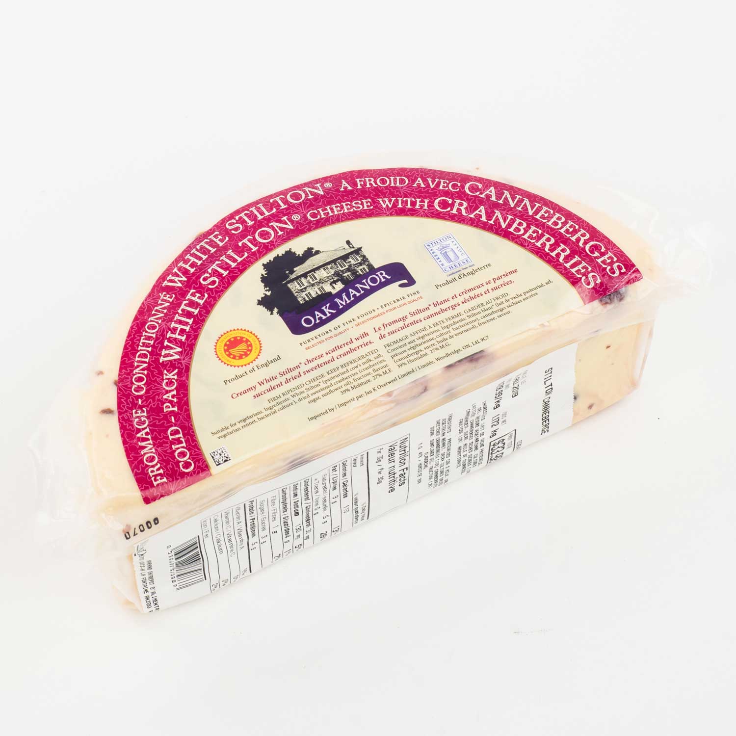 Cranberry Stilton Cheese 1.25 kg