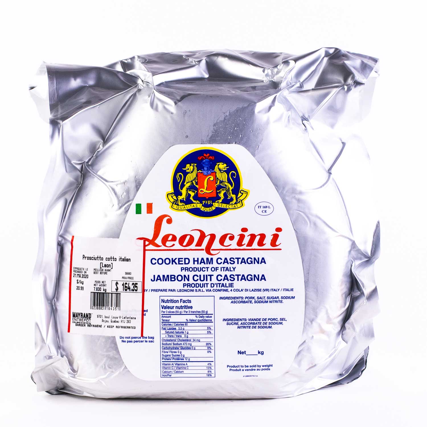 Italian Prosciutto Cotto 7.5 kg