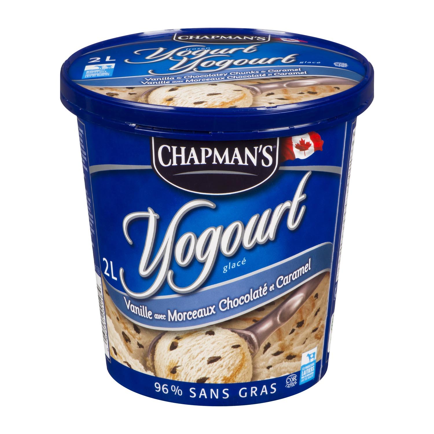 Chocolate Chips, Caramel and Vanilla Iced Yogurt 2 L