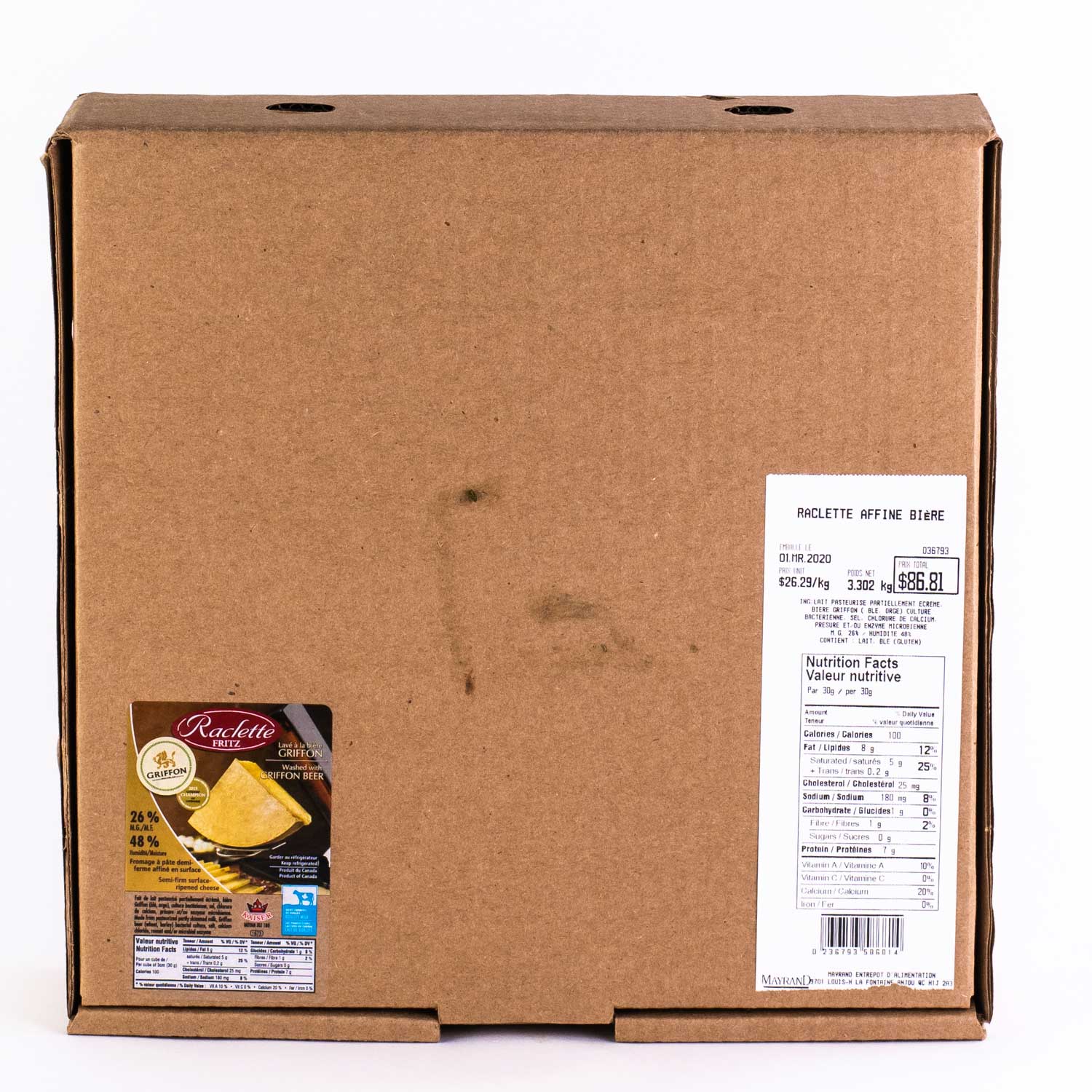 Griffon Beer Ripened Raclette Cheese Wheel 3 kg-secondary-image