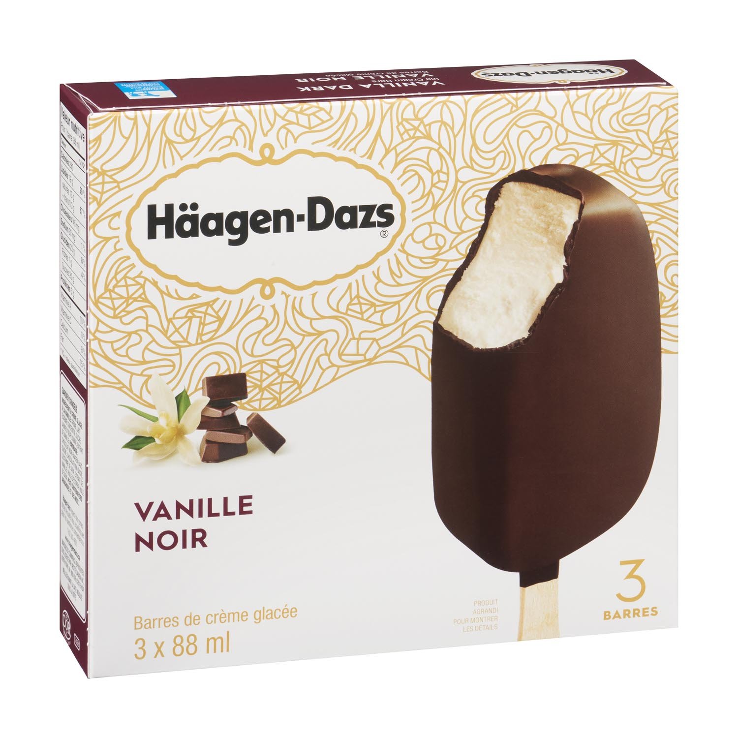 Vanilla and Dark Chocolate Ice Cream Bars
