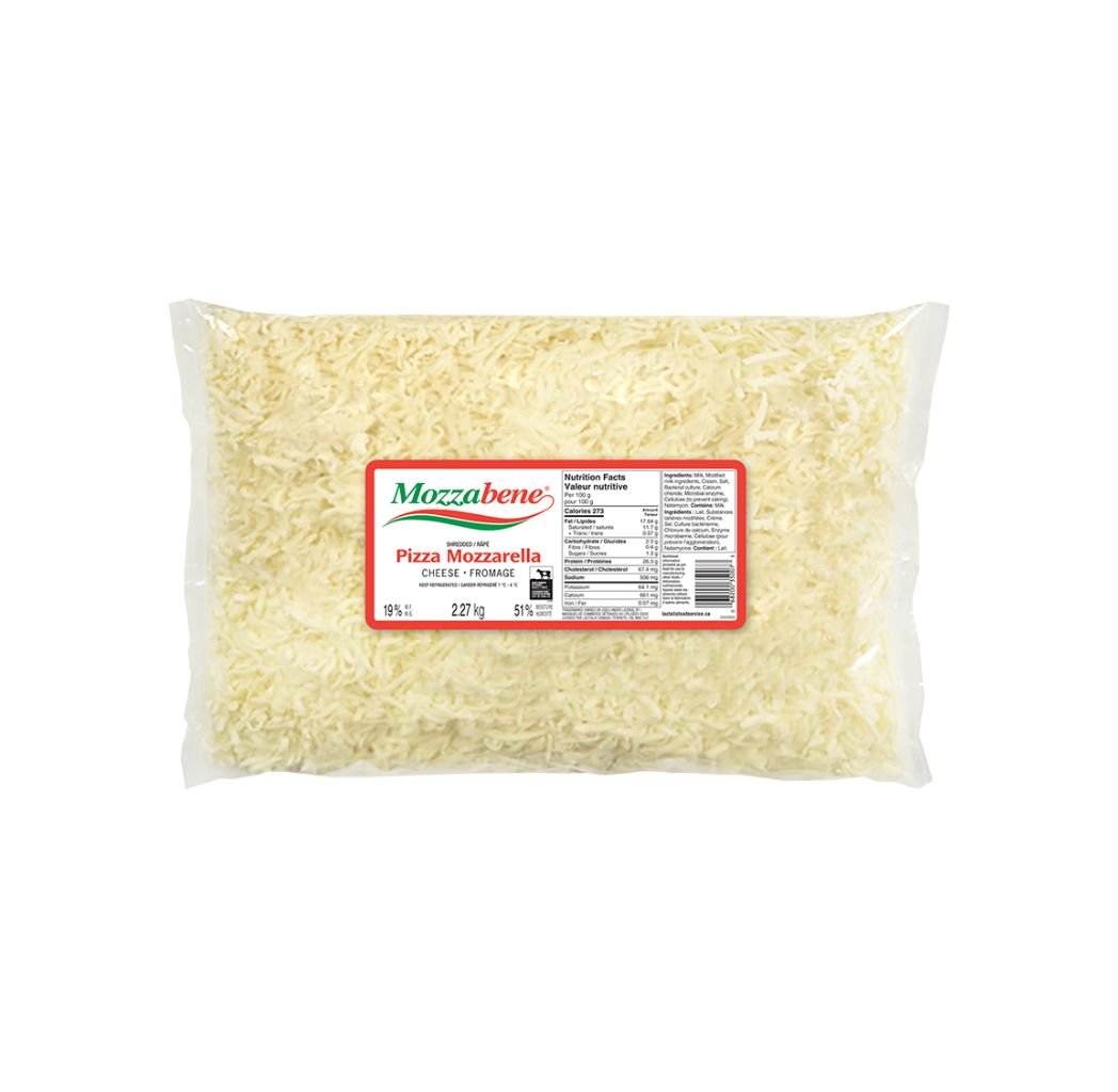 Grated Mozzarella 19% 2.27 kg