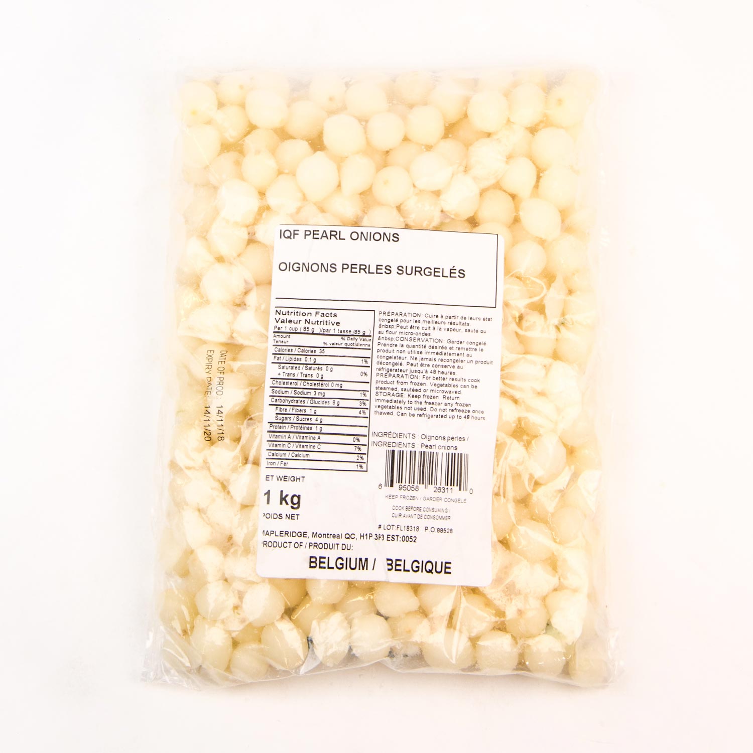 IQF Pearl Onions 1 kg