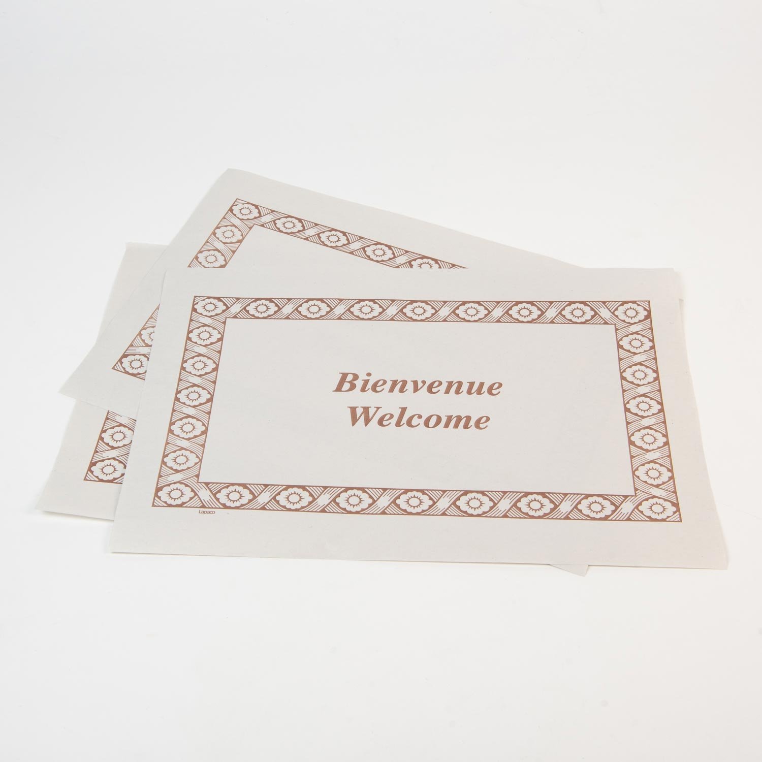 Brown Welcome Print Paper Placemat 14.25''x10'' x1000-secondary-image