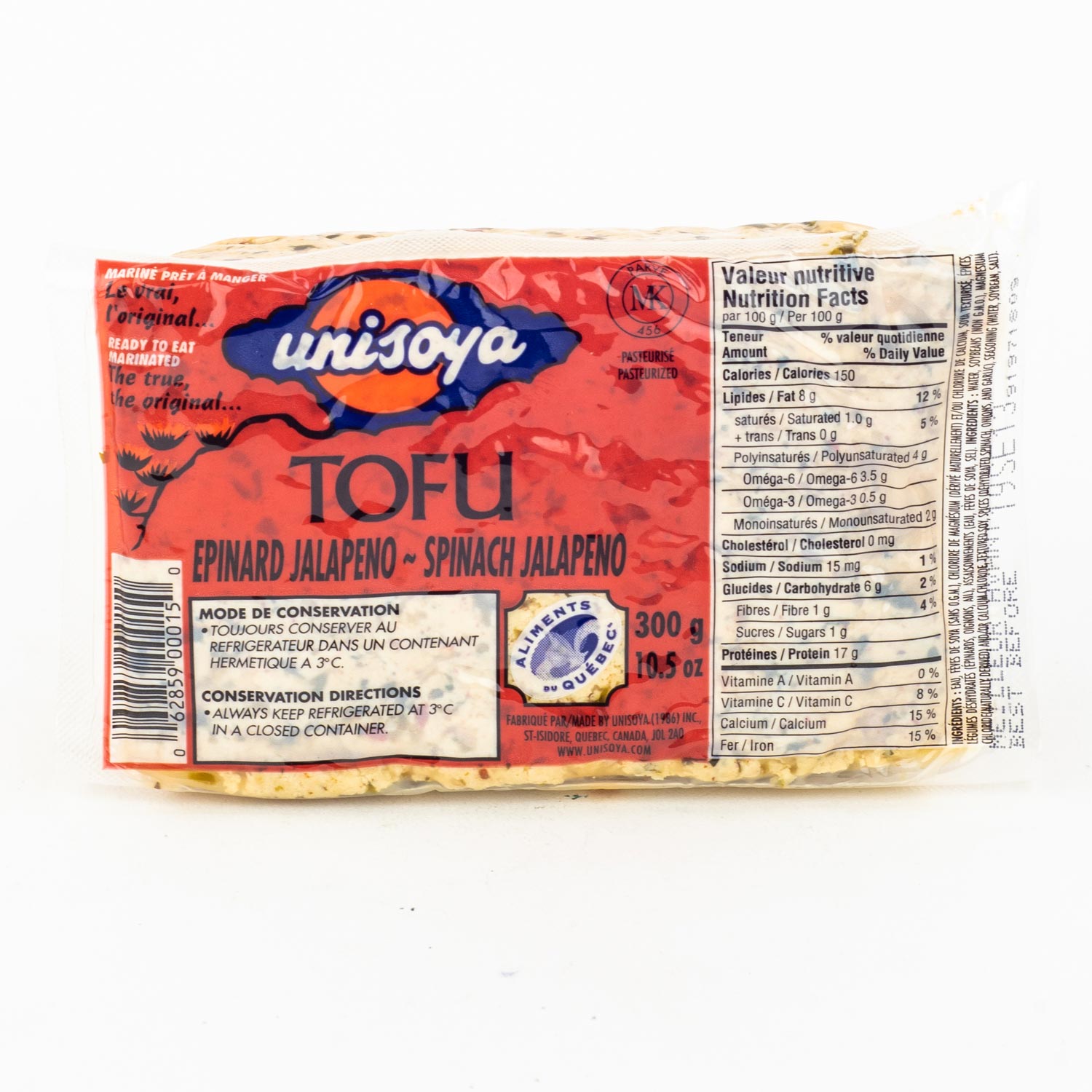 Tofu Spinach Jalapeno 300 g