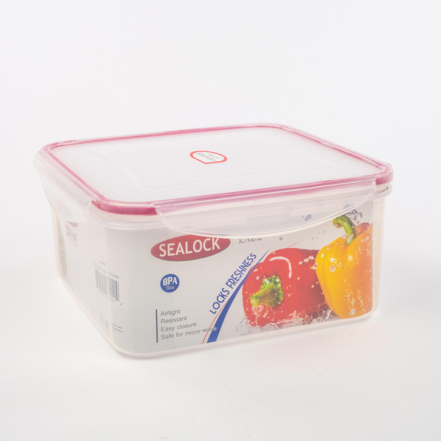 Square Plastic Container 3 L