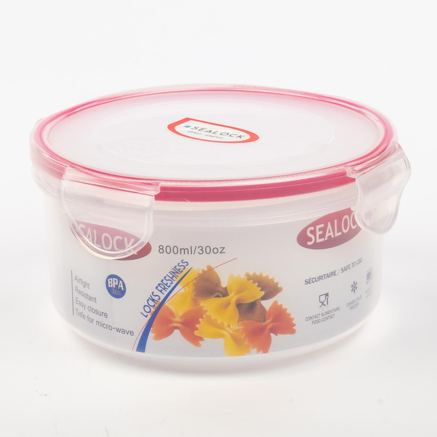 High Side Round Plastic Container 800 ml