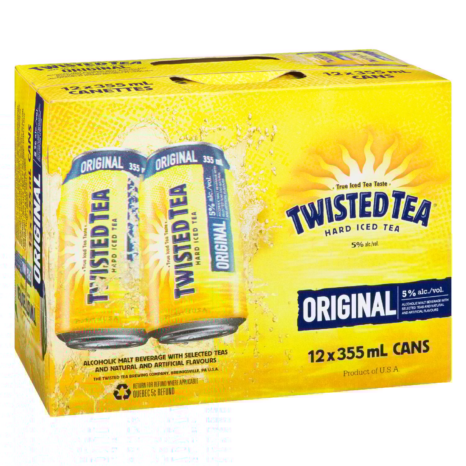 Alcoholic Malt Beverage with Tea Cans 355 ml x12