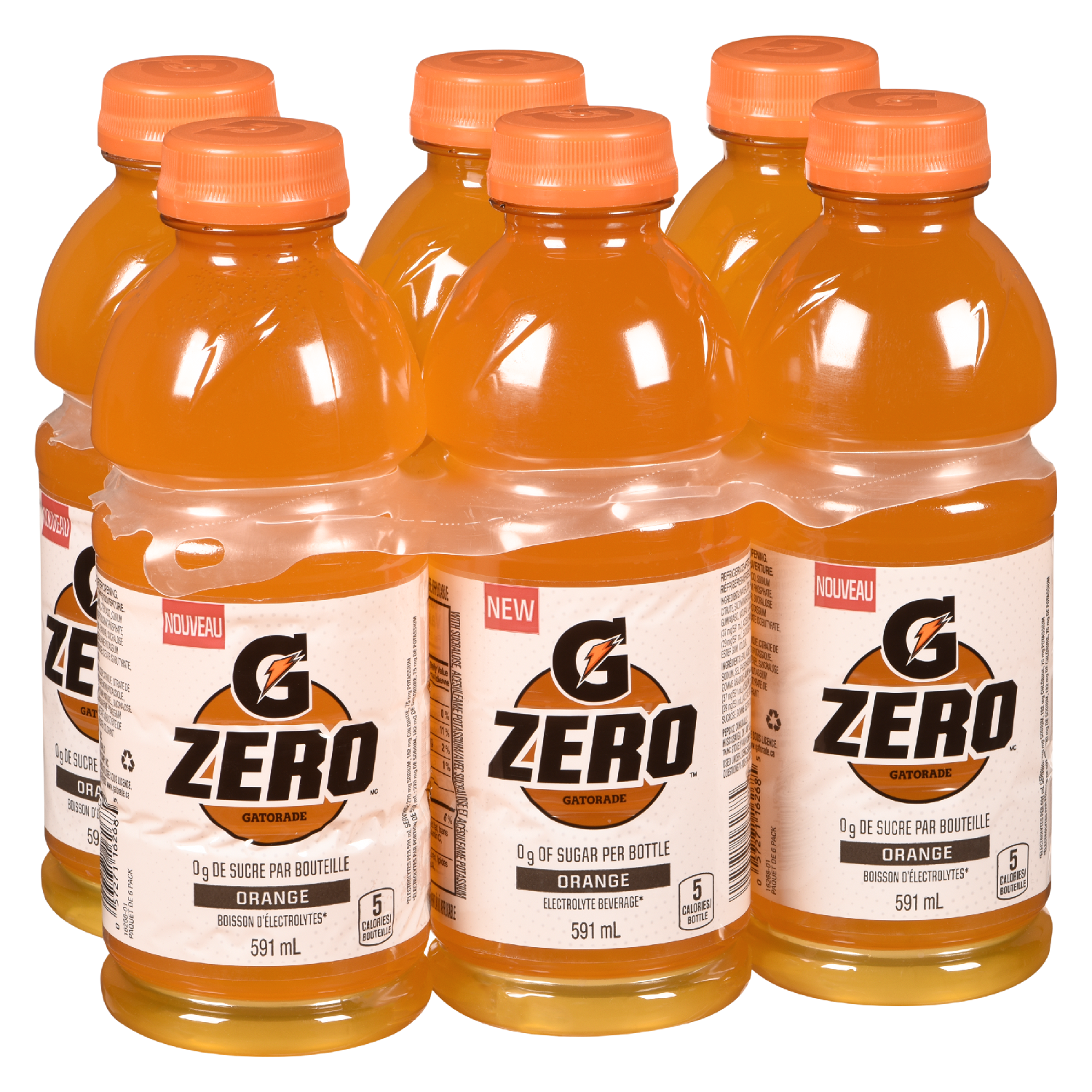 Zero Calorie Orange Energy Drink 591 ml x6