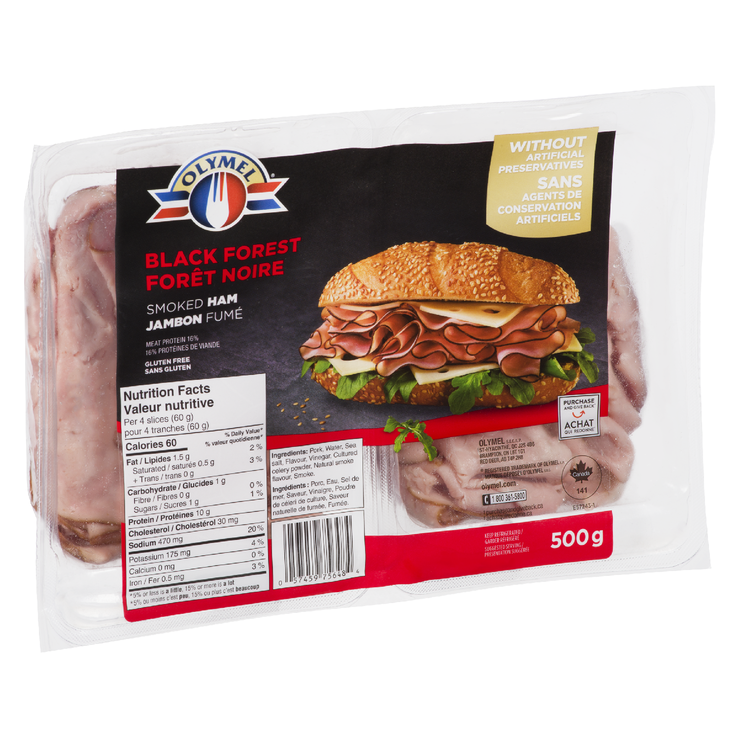 Sliced Black Forest Ham 2 x 250 g