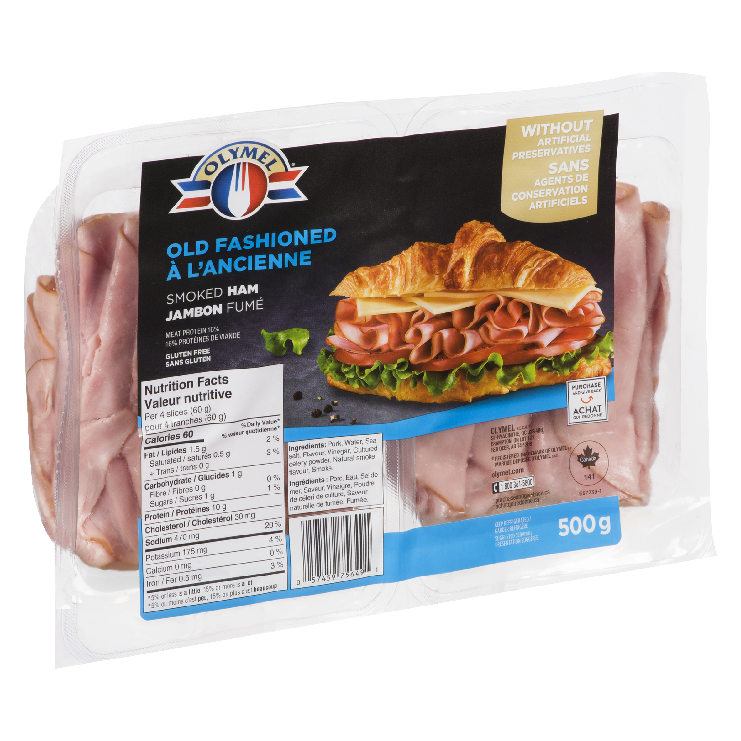 Sliced Old Fashioned Ham 2 x 250 g