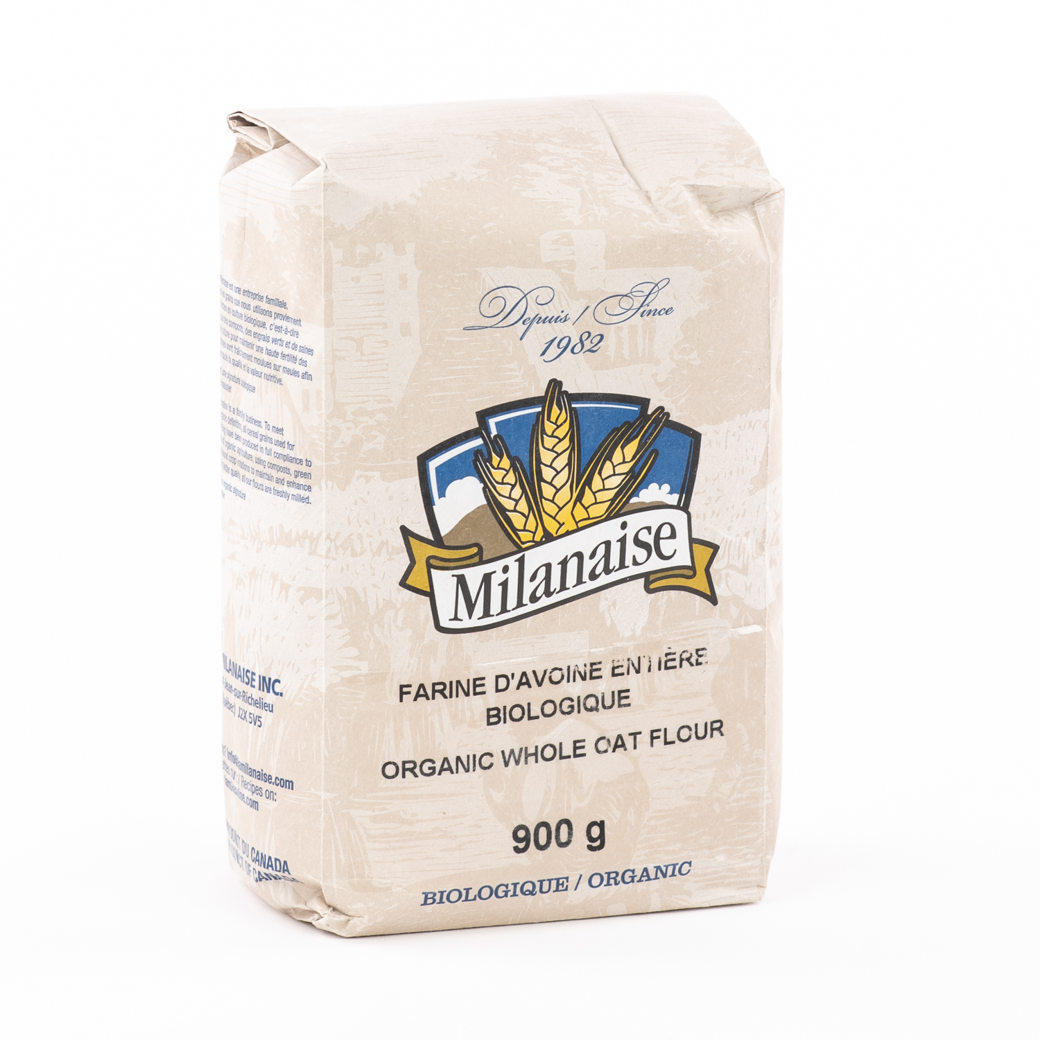 Whole Organic Oat Flour 900 g