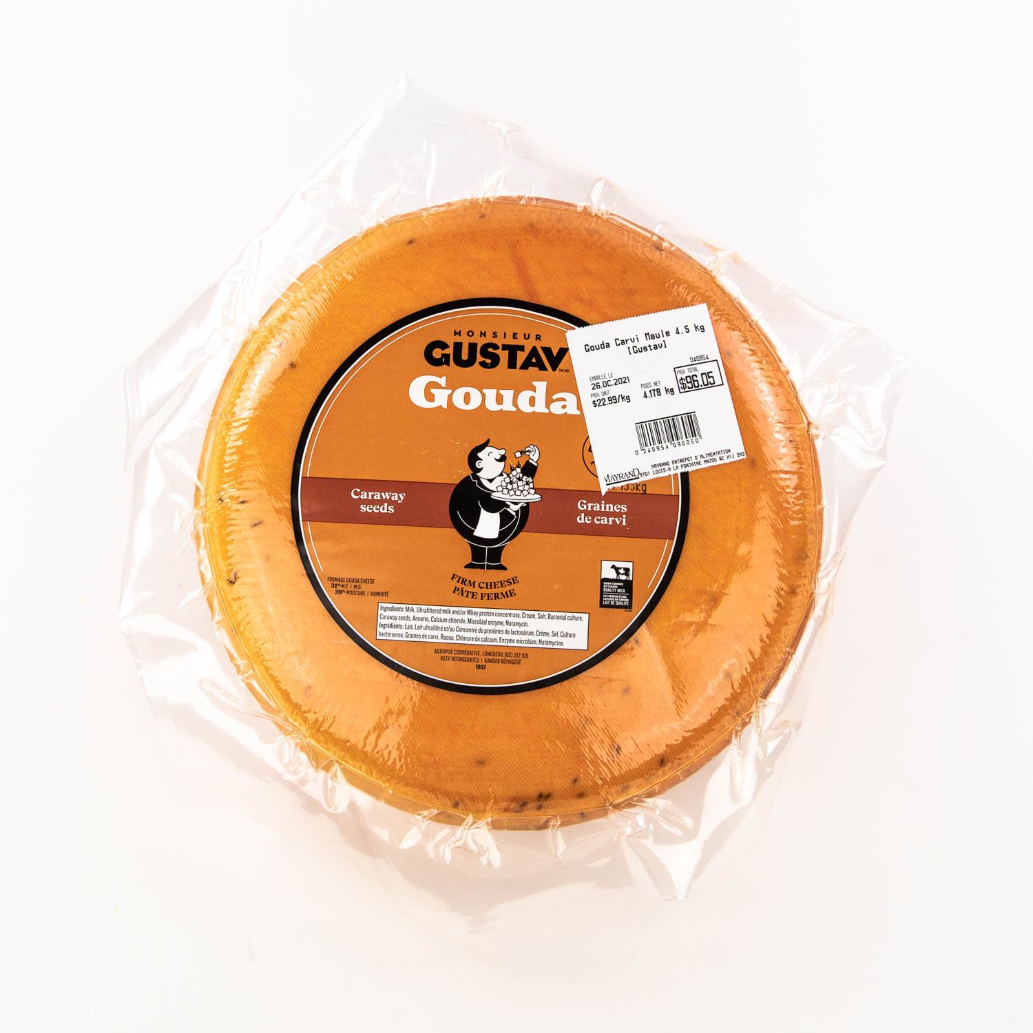 Caraway Seeds Gouda Cheese Wheel 4.5 kg