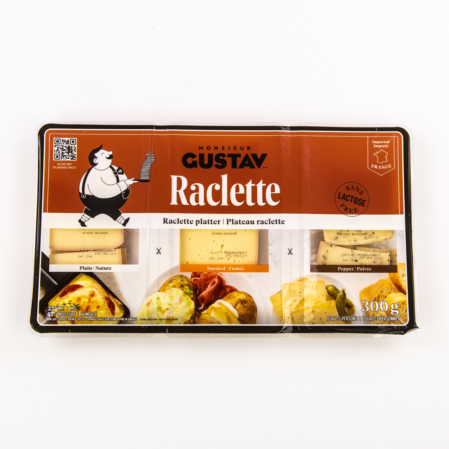 3 Flavours Raclette Cheese Plate 300 g