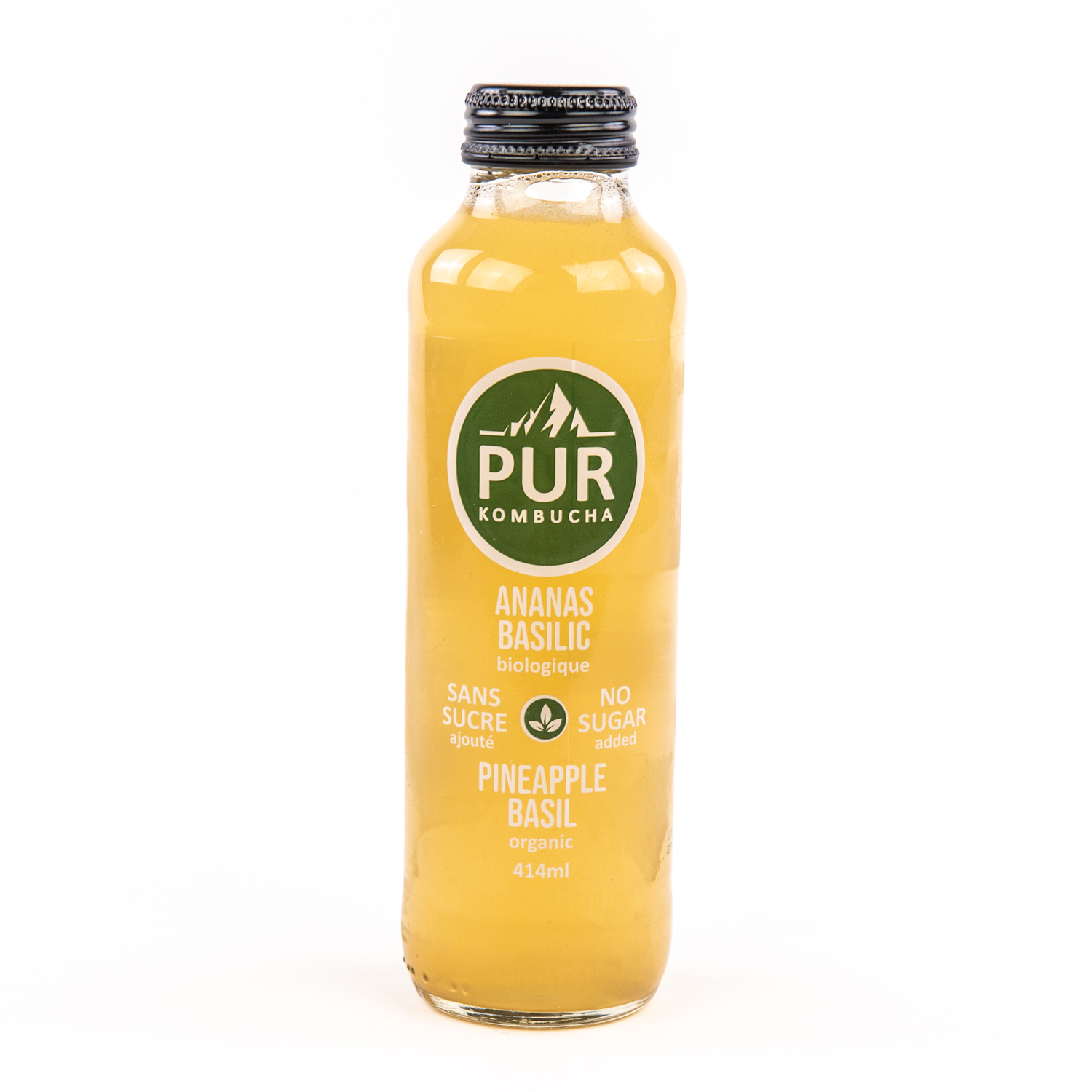 Organic Basil Pineapple Kombucha 414 ml