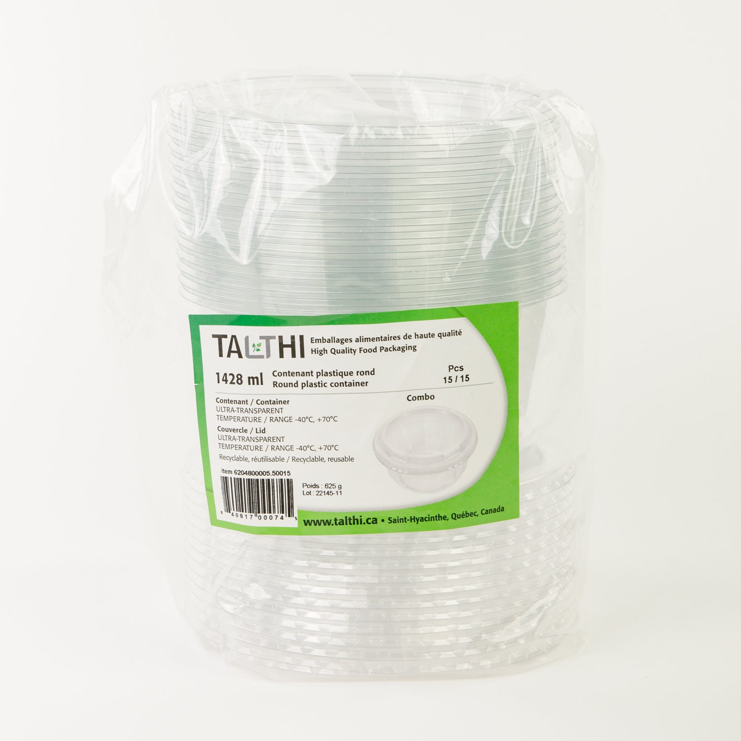Poke Round Plastic Bowl x15 1428 ml / 48oz