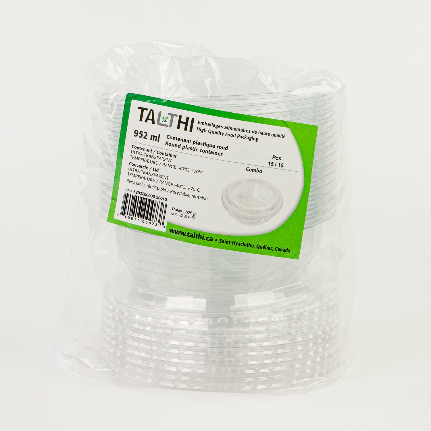 34 oz Poke Round Plastic Bowl