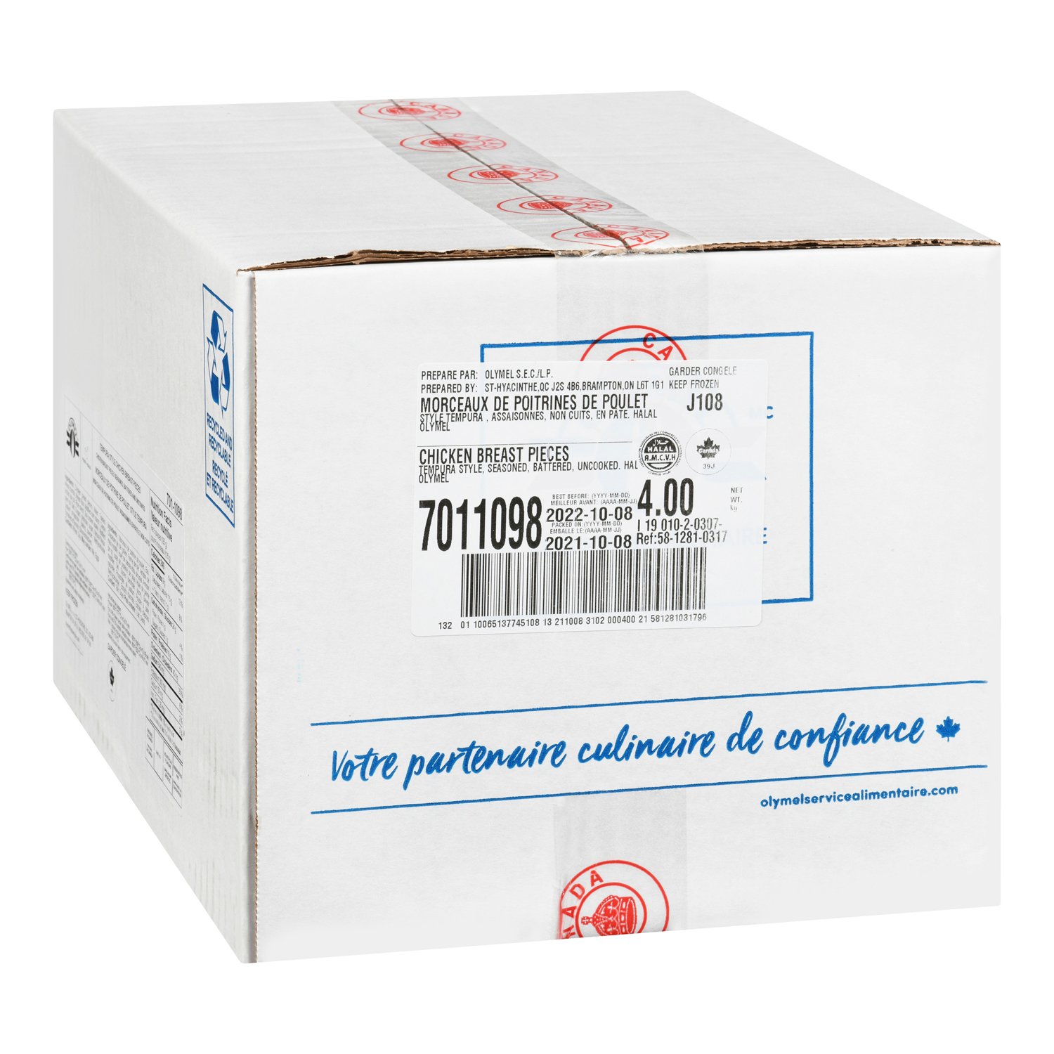 Frozen Tempura Raw Chicken Breast Pieces 2 kg-tertiary-image