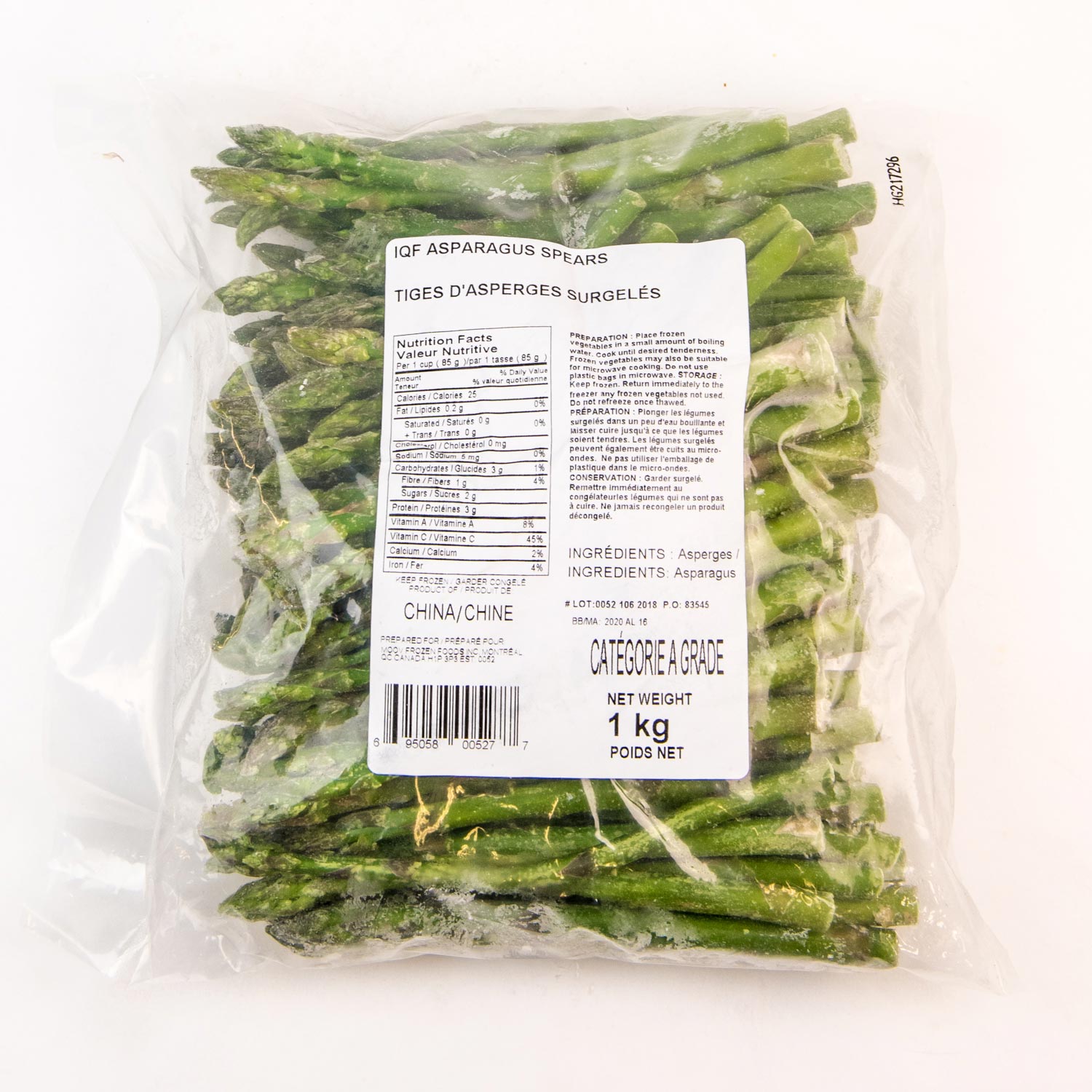 IQF Asparagus Spears 1 kg
