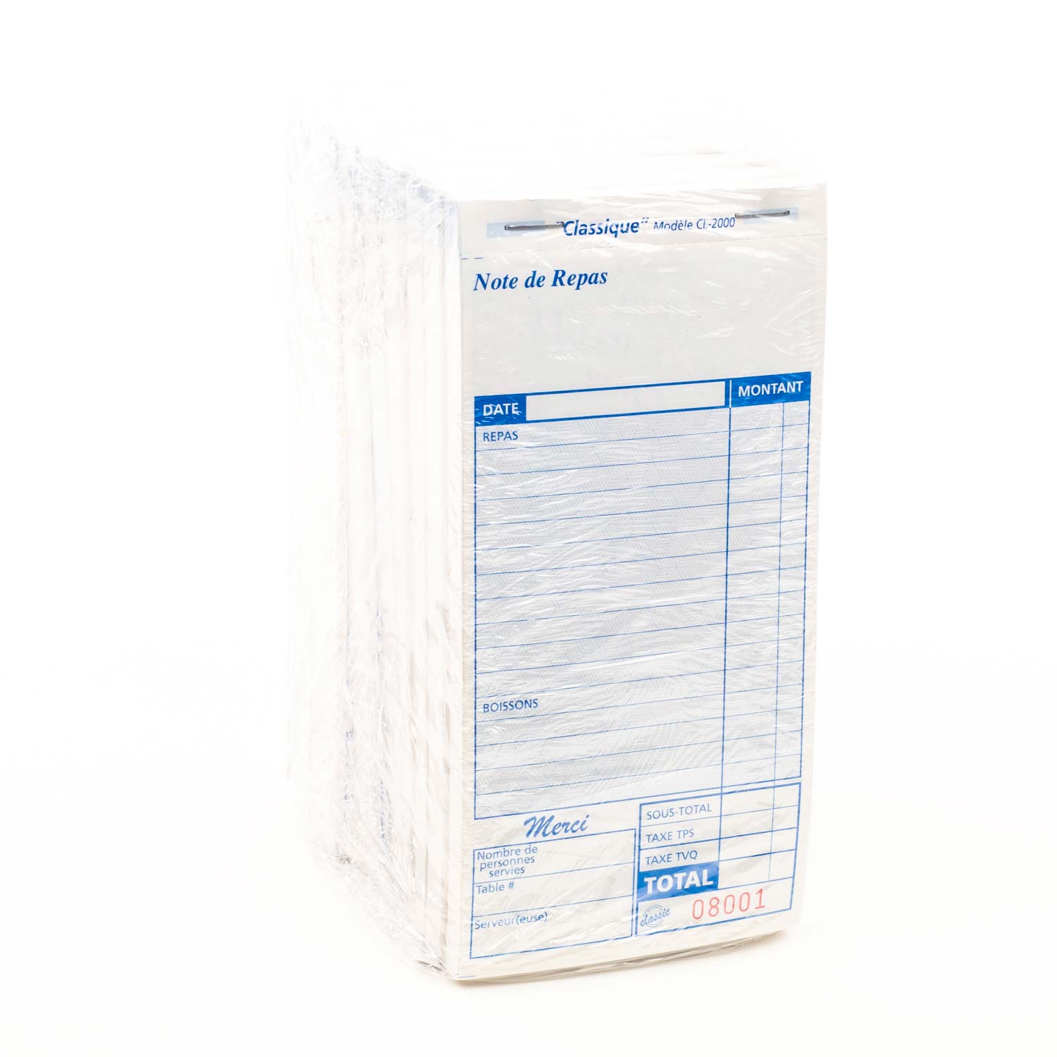 Lunch Invoices Pad 1 Sheet x10