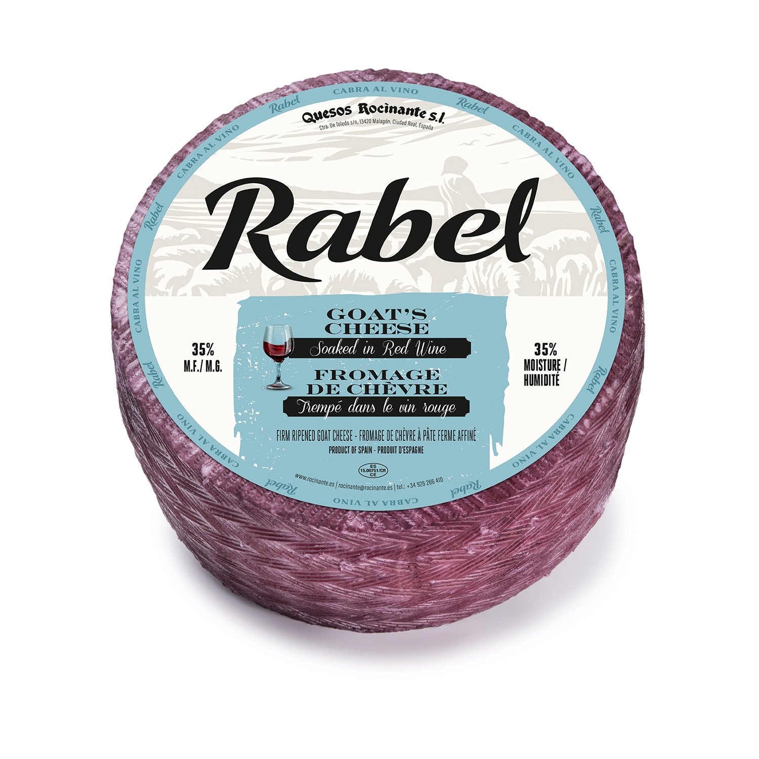 Goat Cheese Wheel with Red Wine 3 kg