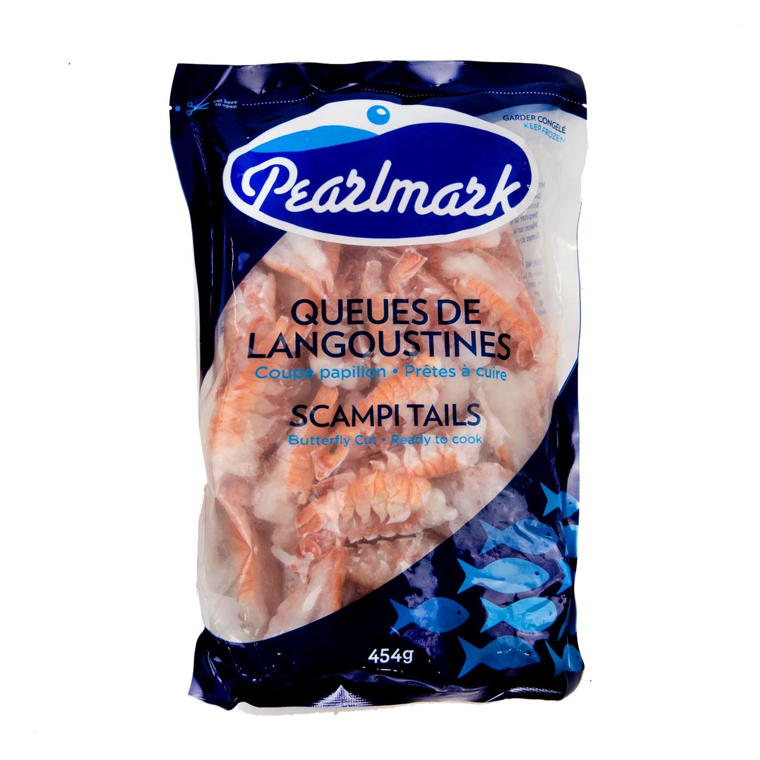 Frozen Butterfly Cut Scampi Tails 31/40 1 lb