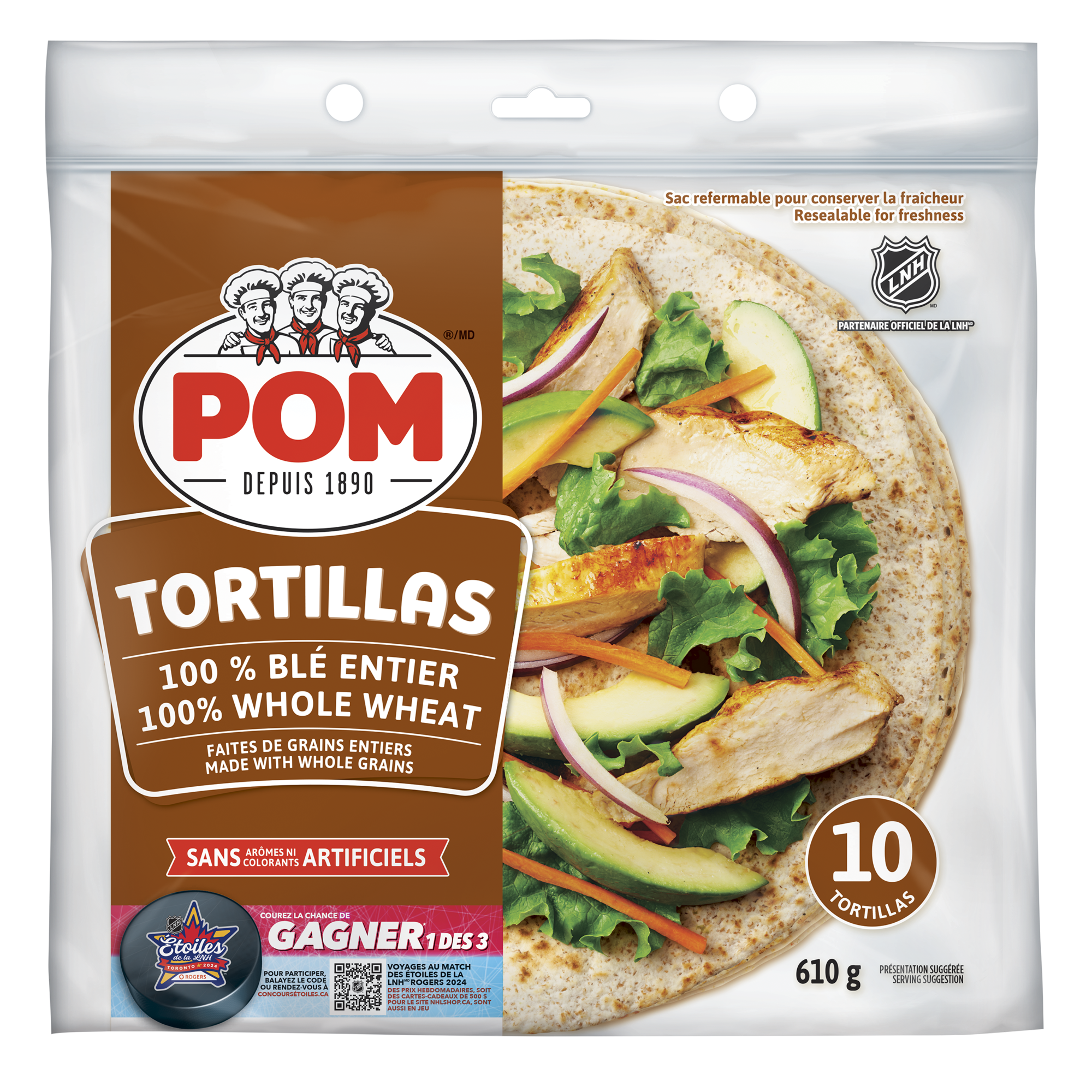 10'' Whole Wheat Tortillas
