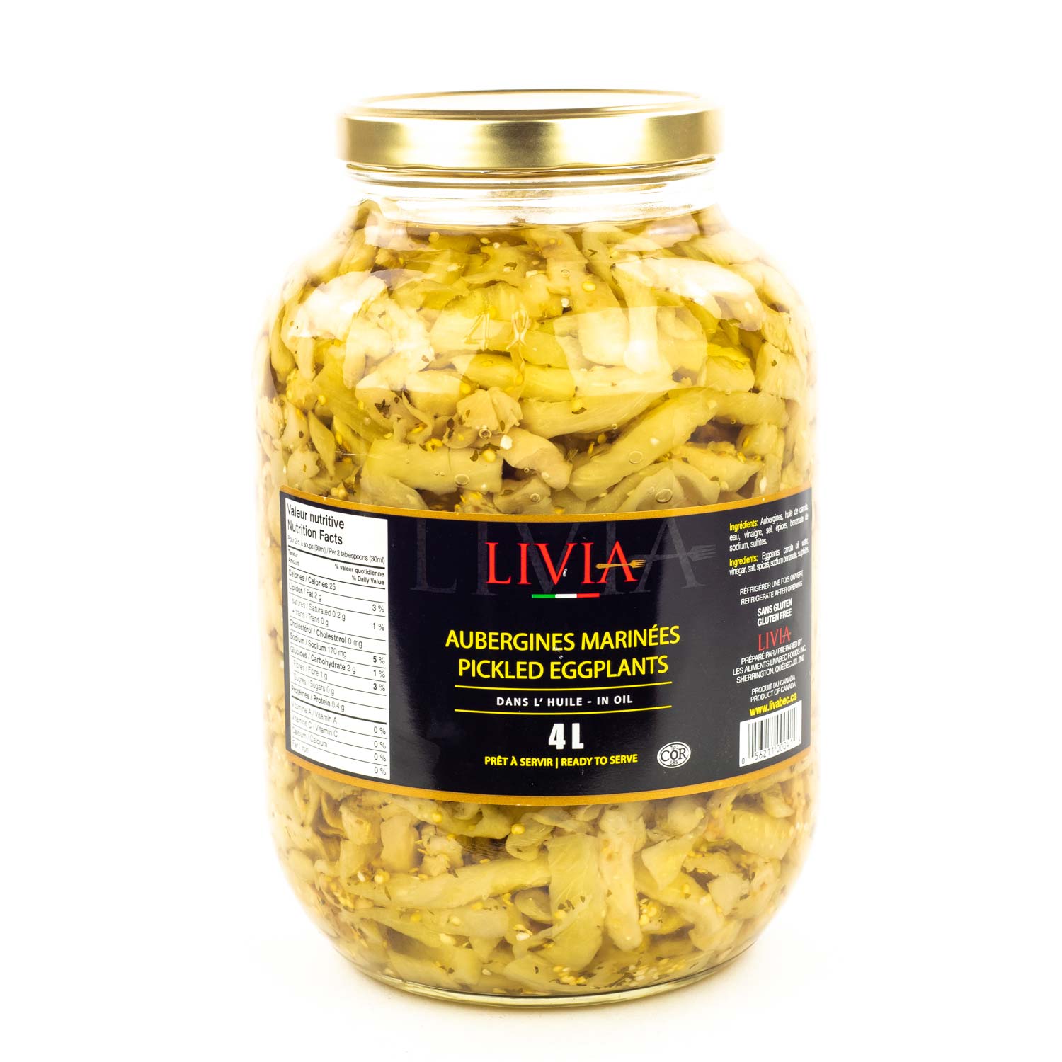 Pickled Eggplants in Oil 4 L