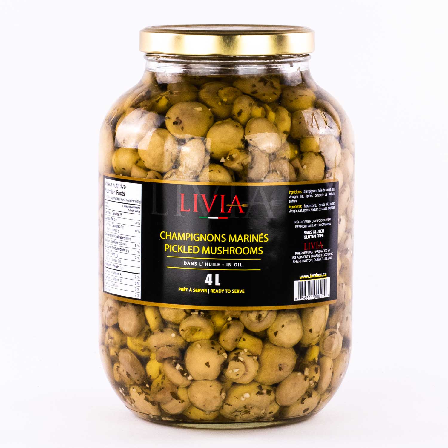 Pickled Mushrooms 4 L